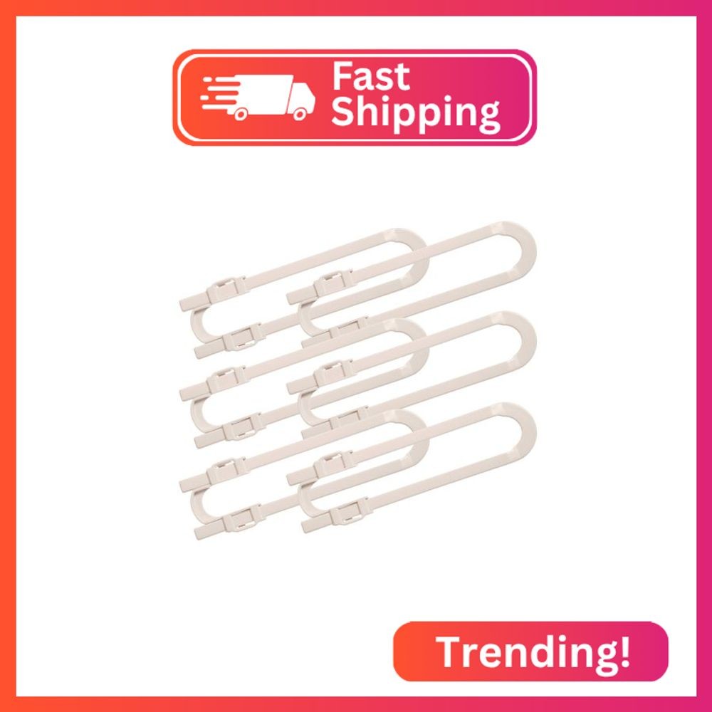 Dreambaby U Shaped Cabinet Locks - Extra Long Child Lock for Cabinets - Gliding 