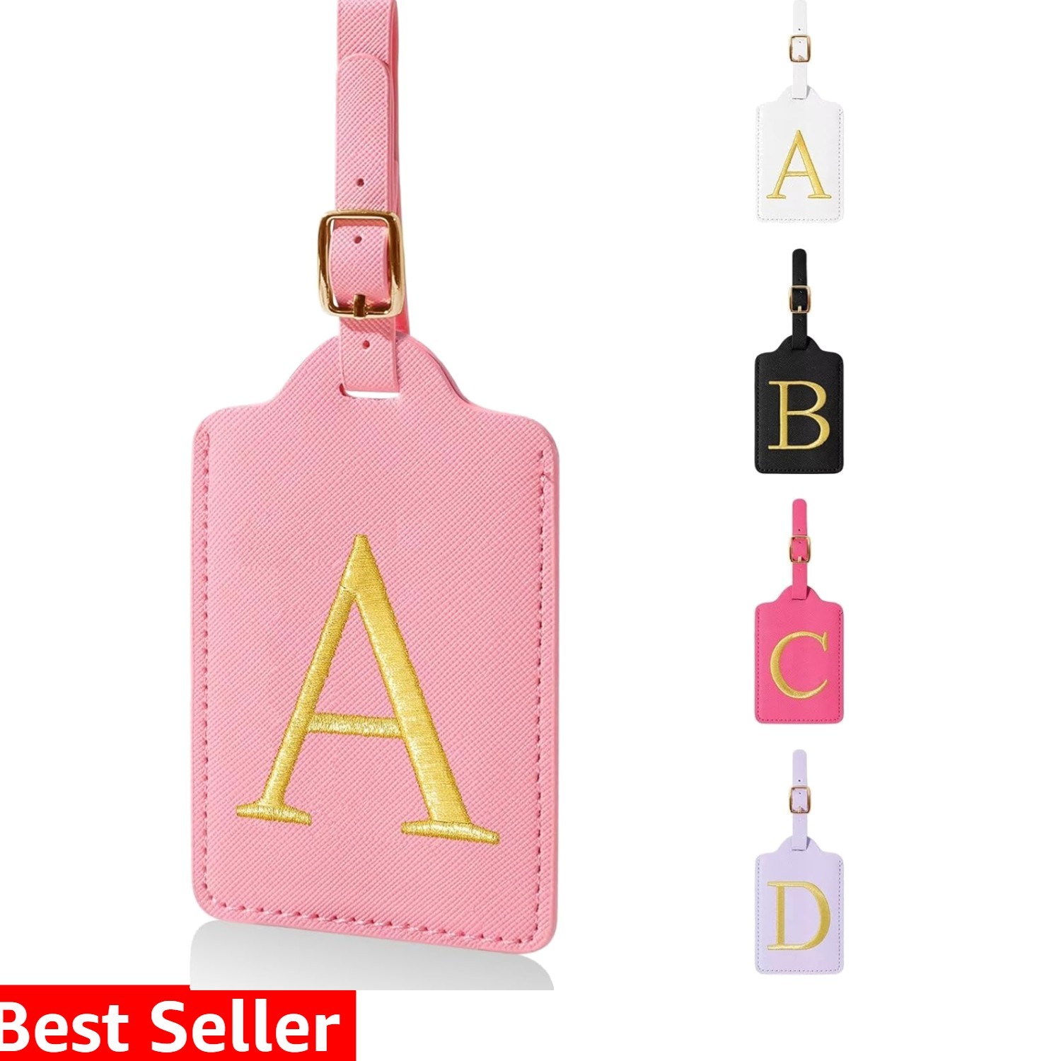 Personalized Initial Luggage Tags, Leather Letter Cute Luggage Tags with Priv...