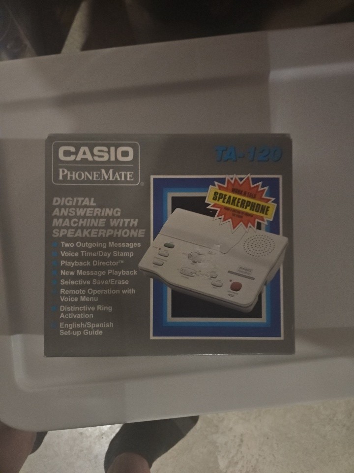 CASIO PHONEMATE ANSWERING MACHINE WITH SPEAKERPHONE  TA-120 BRAND NEW IN PLASTIC