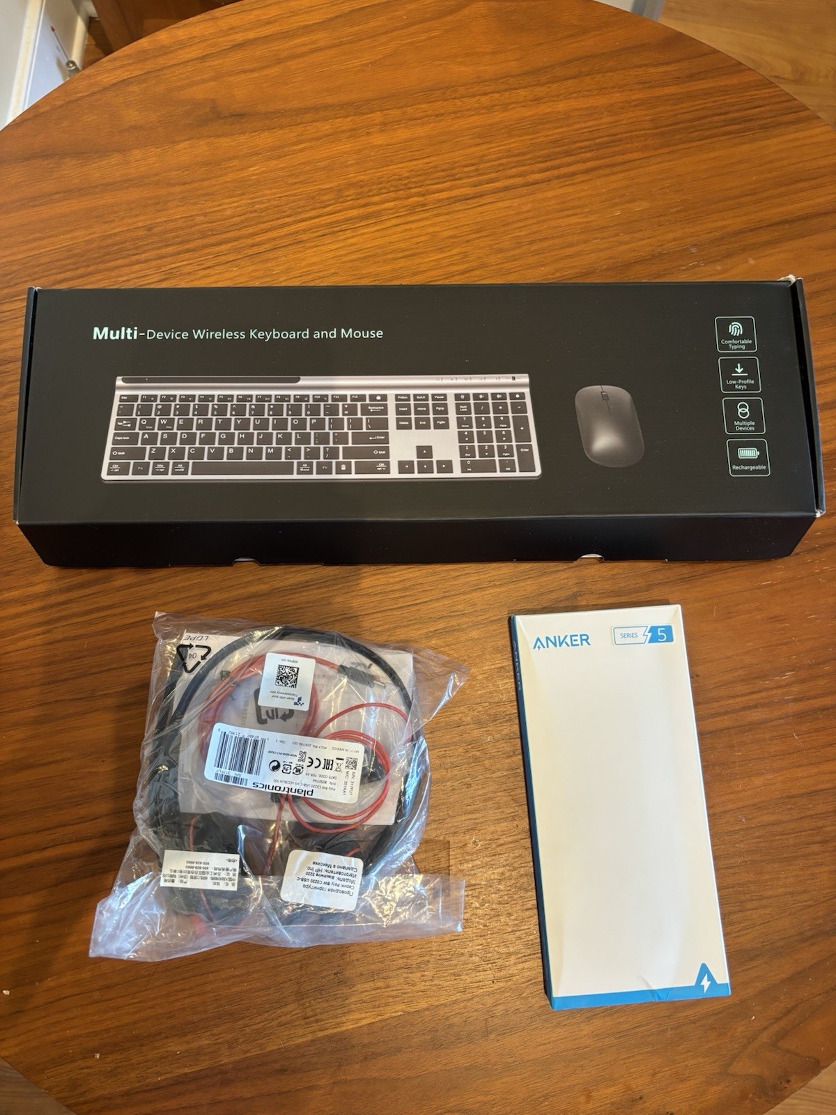 WFH Accessories Bundle- Anker/Plantronics - Keyboard, Mouse, Dock, Headset