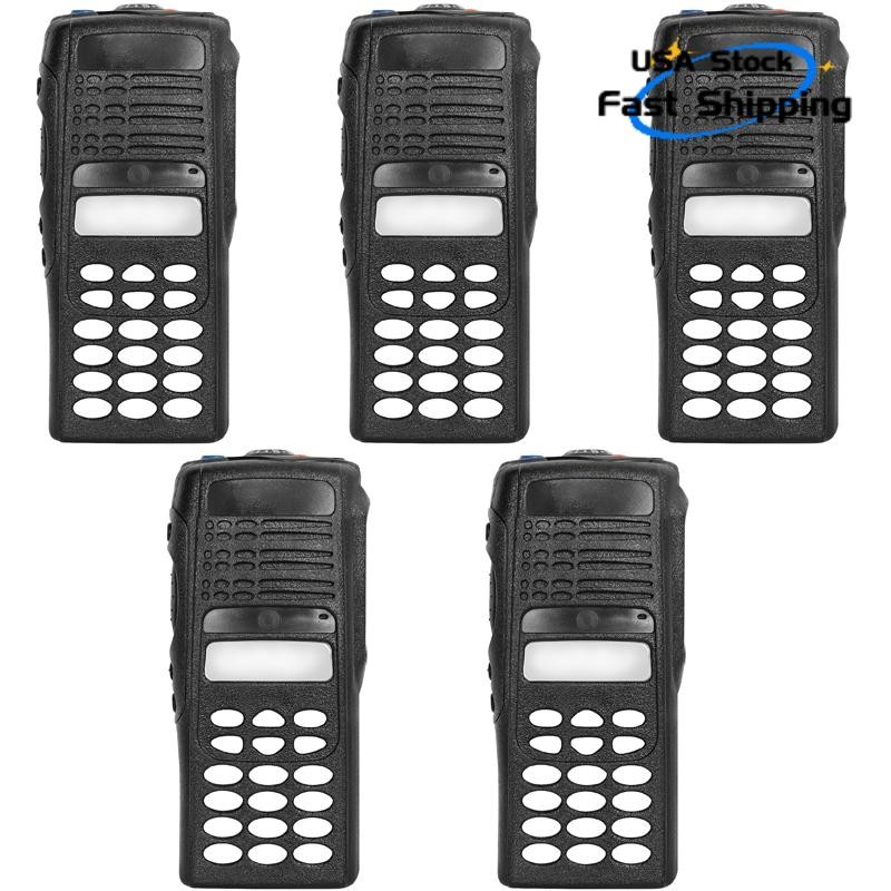 5 Pack Black Front Case Housing Cover Replacement for HT1250 Handheld Radio