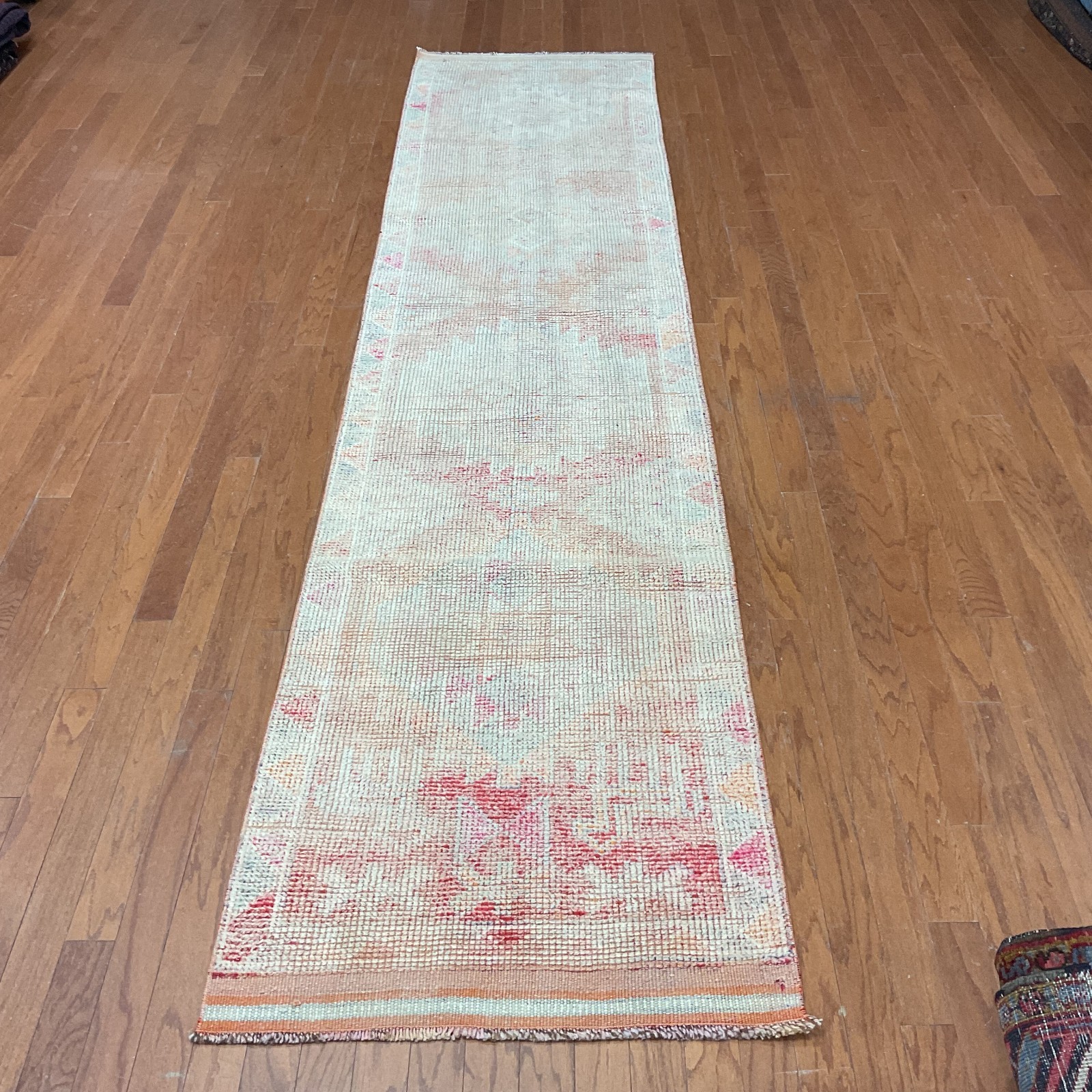 Handmade Turkish Oushak Wool  Runner (2'9 x 11'10)