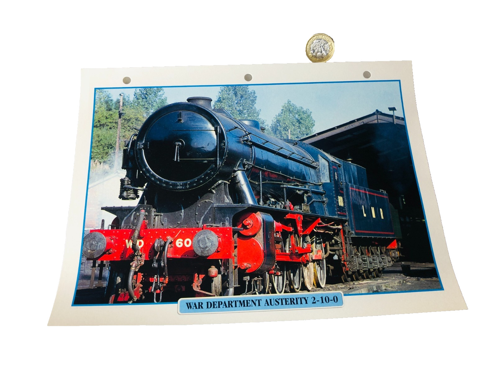 Train Railway War Department Austerity 2-10-0 Picture Information Paper ra