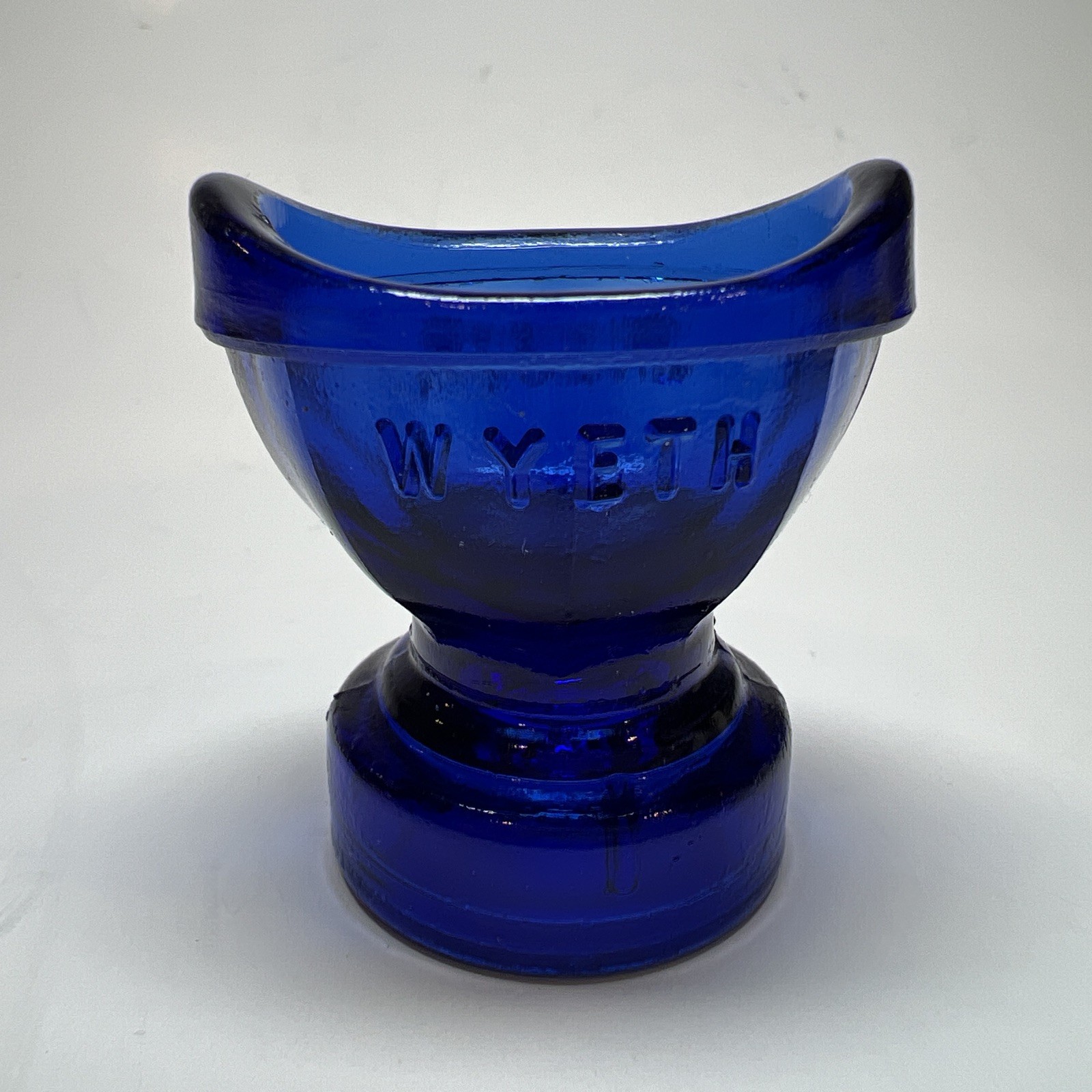 Vintage Cobalt Blue Wyeth Glass Eye Bath Eye Wash Cup Exc+++ Collectible!