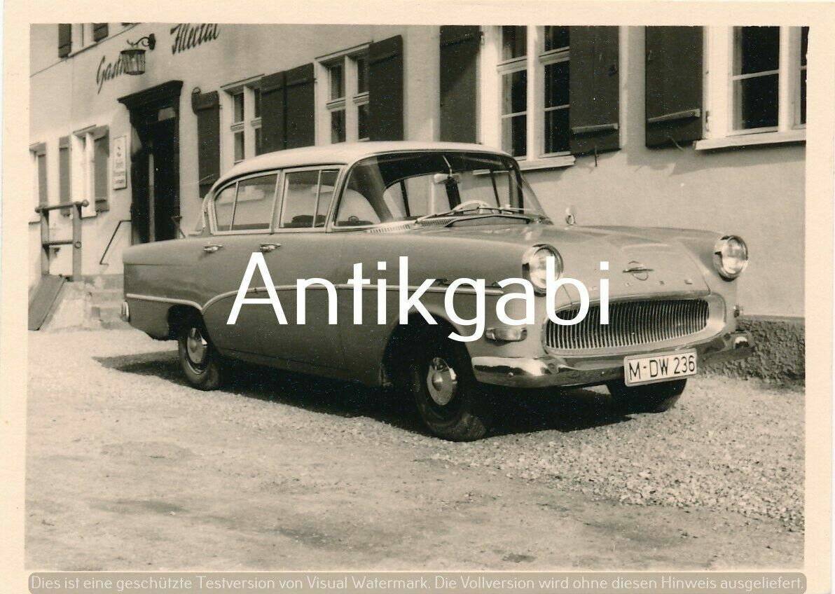 Photo Opel Rekord license plate M-DW 236 Gasthof Illertal (?) 1961 B 1.30