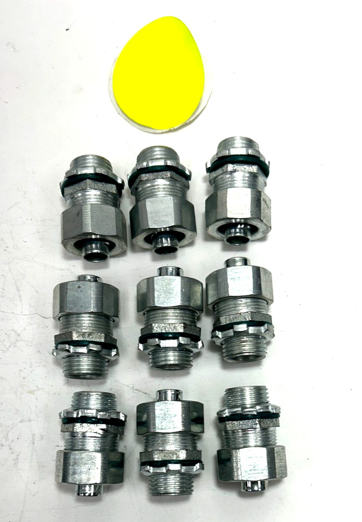 UNBRANDED LIQUID TIGHT STRAIGHT NON INSULATED CONNECTOR  3/4"   LOT OF 9