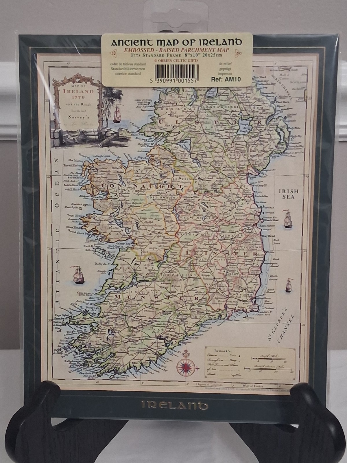 Ireland Parchment Map 1779 Reproduction Map/ OBrien Celtic Gifts
