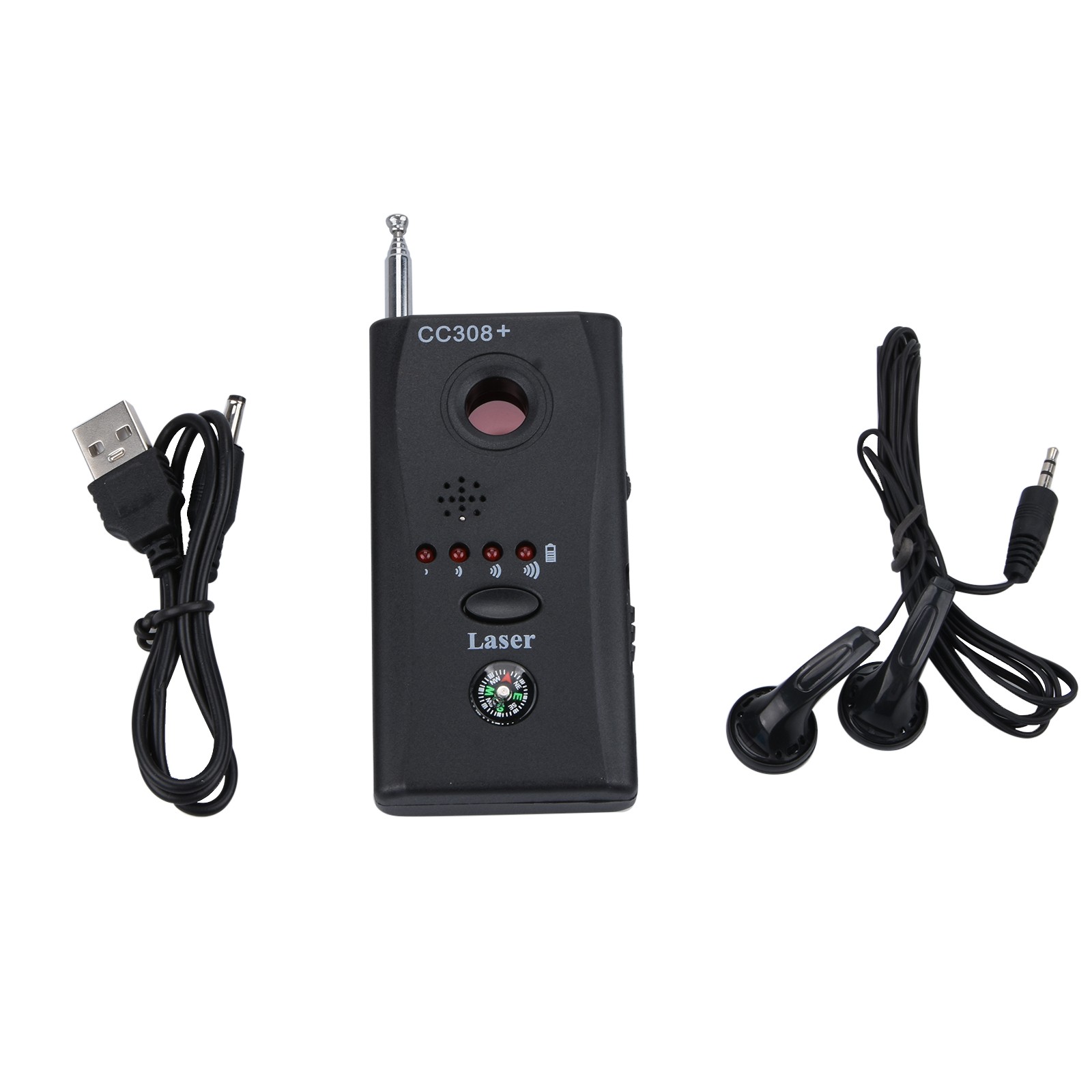 ABS Camera Laser Lens GSM Finder CC308 RF Signal Bug Detector Anti-Spy Device