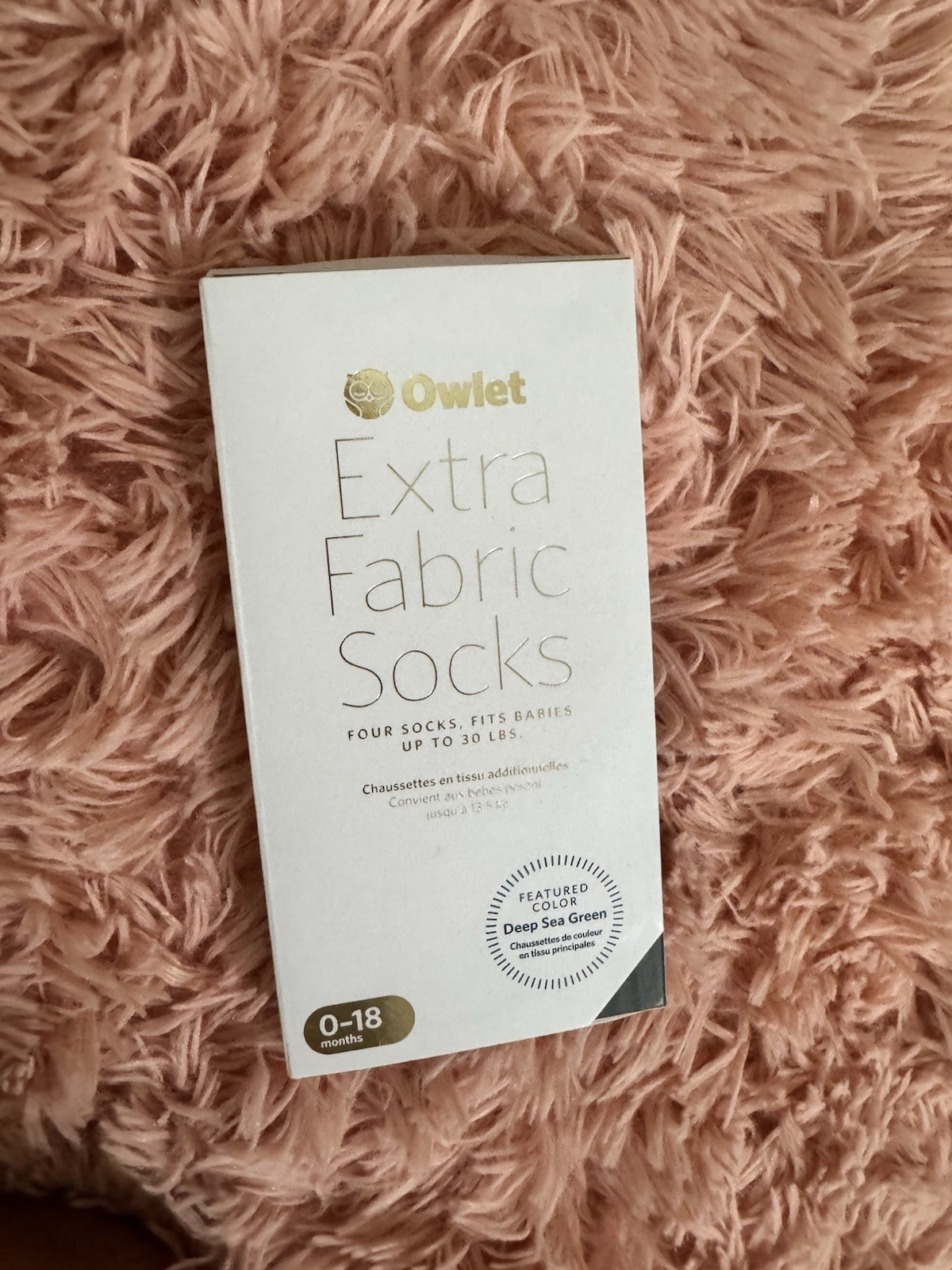 Owlet Deep Sea Green Accessory Extra Fabric Socks - 0-18 Months