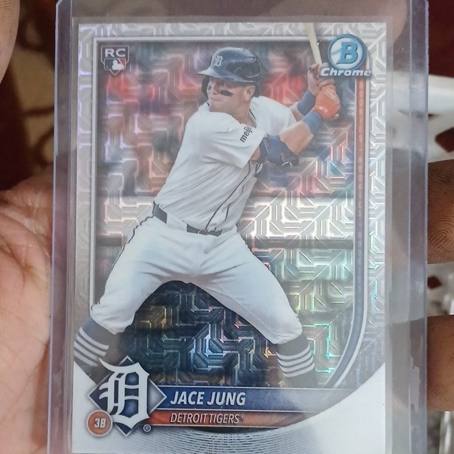 Topps 2025 Bowman Chrome Mojo Refractor Jace Jung Rookie #59 Detroit Tigers