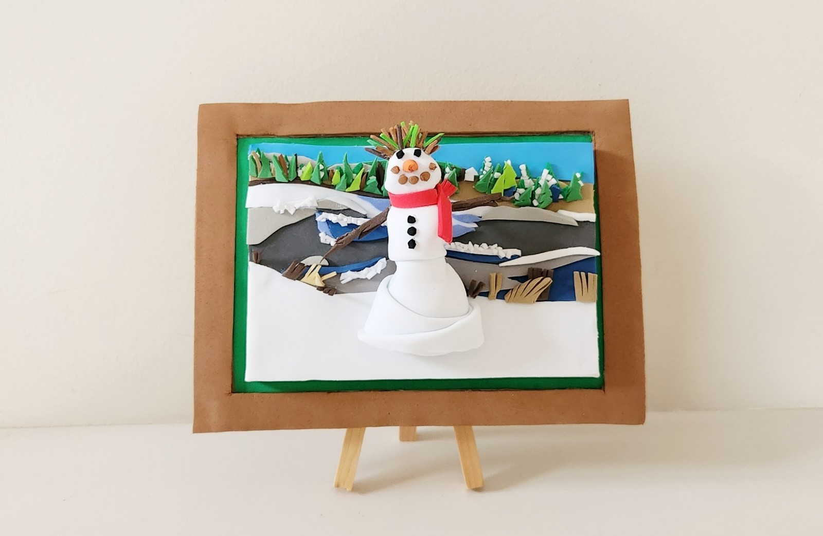 Wall Decor "Spike" 8" W x 5.75" H Foam on Canvas  Original Handmade Artwork