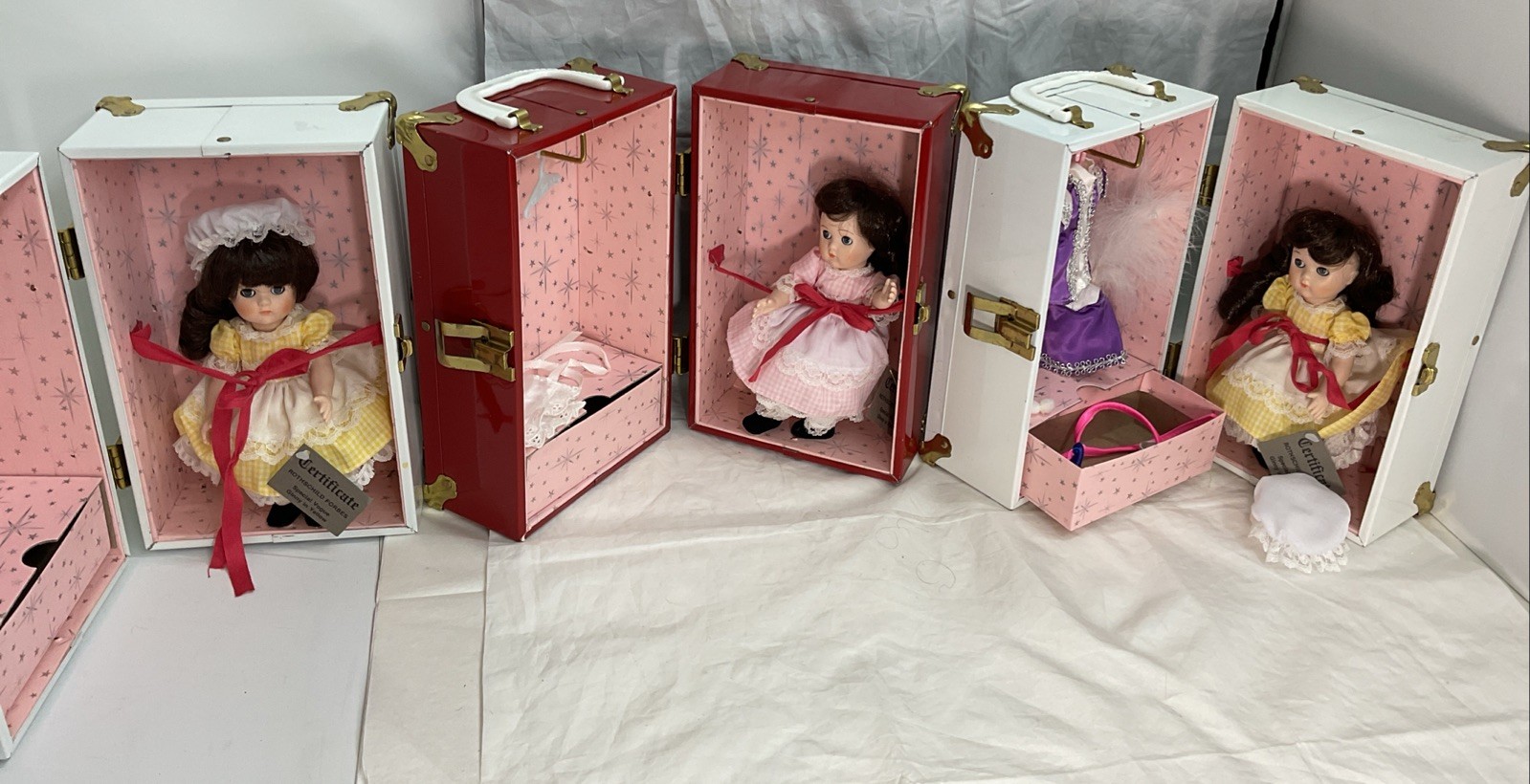 Special Edition Porcelain Ginny Doll In Trunk #80, #265, #266 Lot Of 3 Dolls