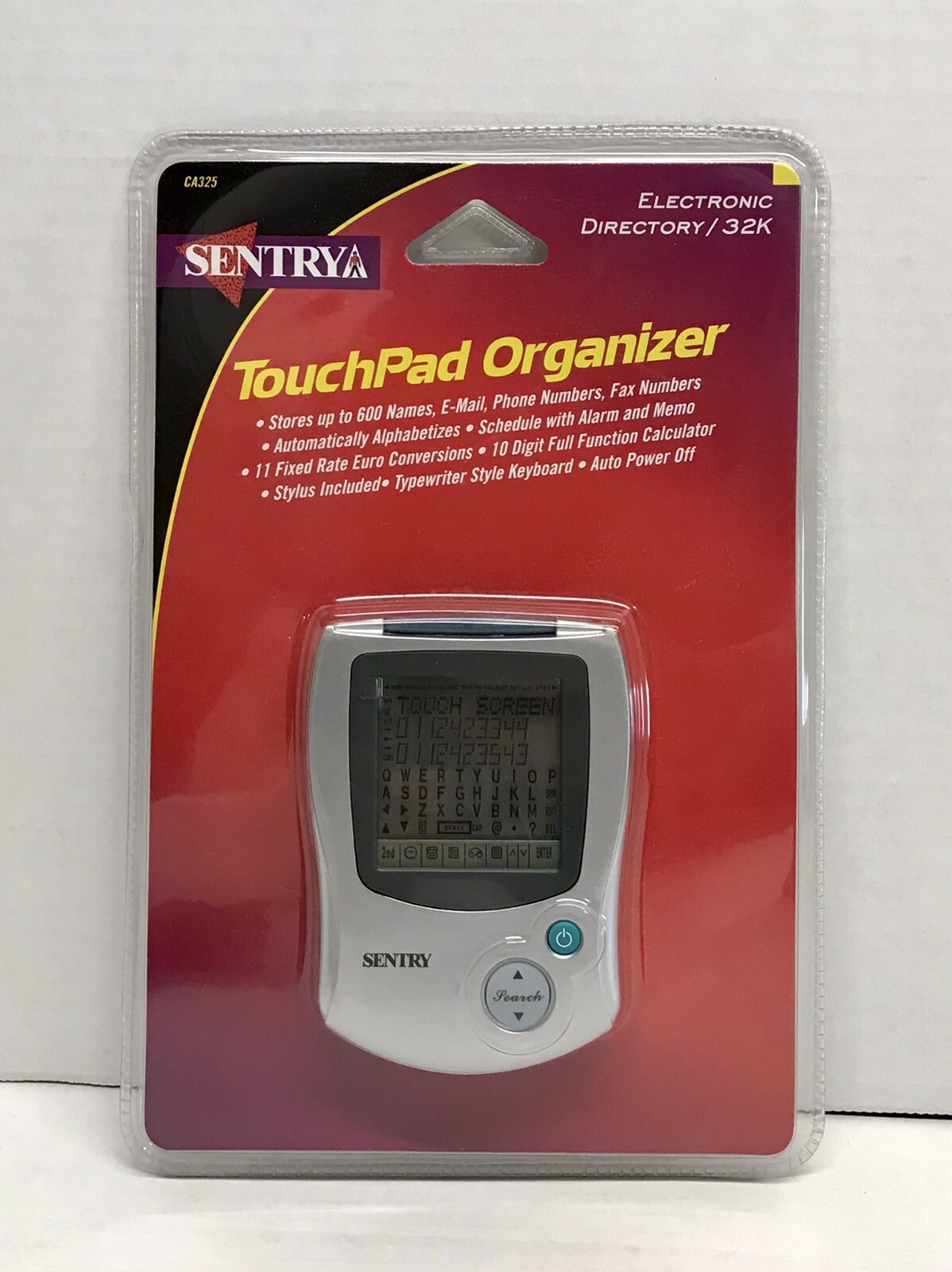 Sentry Organizer CA325 Electronic Directory 32K TouchPad Multi-Function NOS