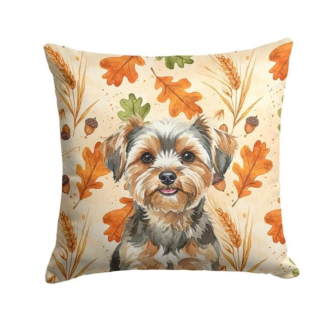 Carolines Treasures WDK8062PW1414 14 x 14 in. Yorkipoo Heirloom Fall Throw Pi...