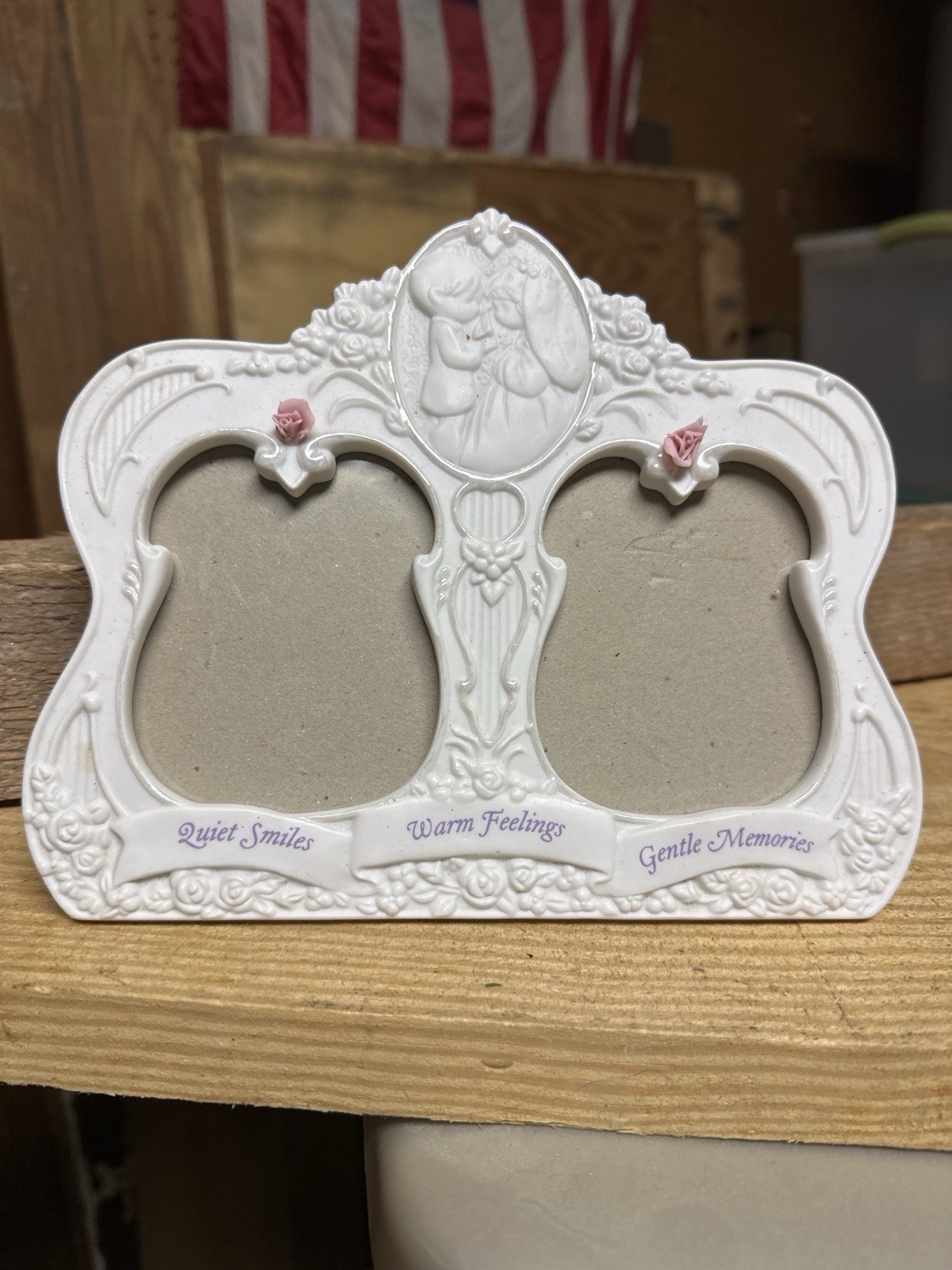 Precious Moments Double Photo Frame Quiet Smiles Warm Feelings Gentle Memories