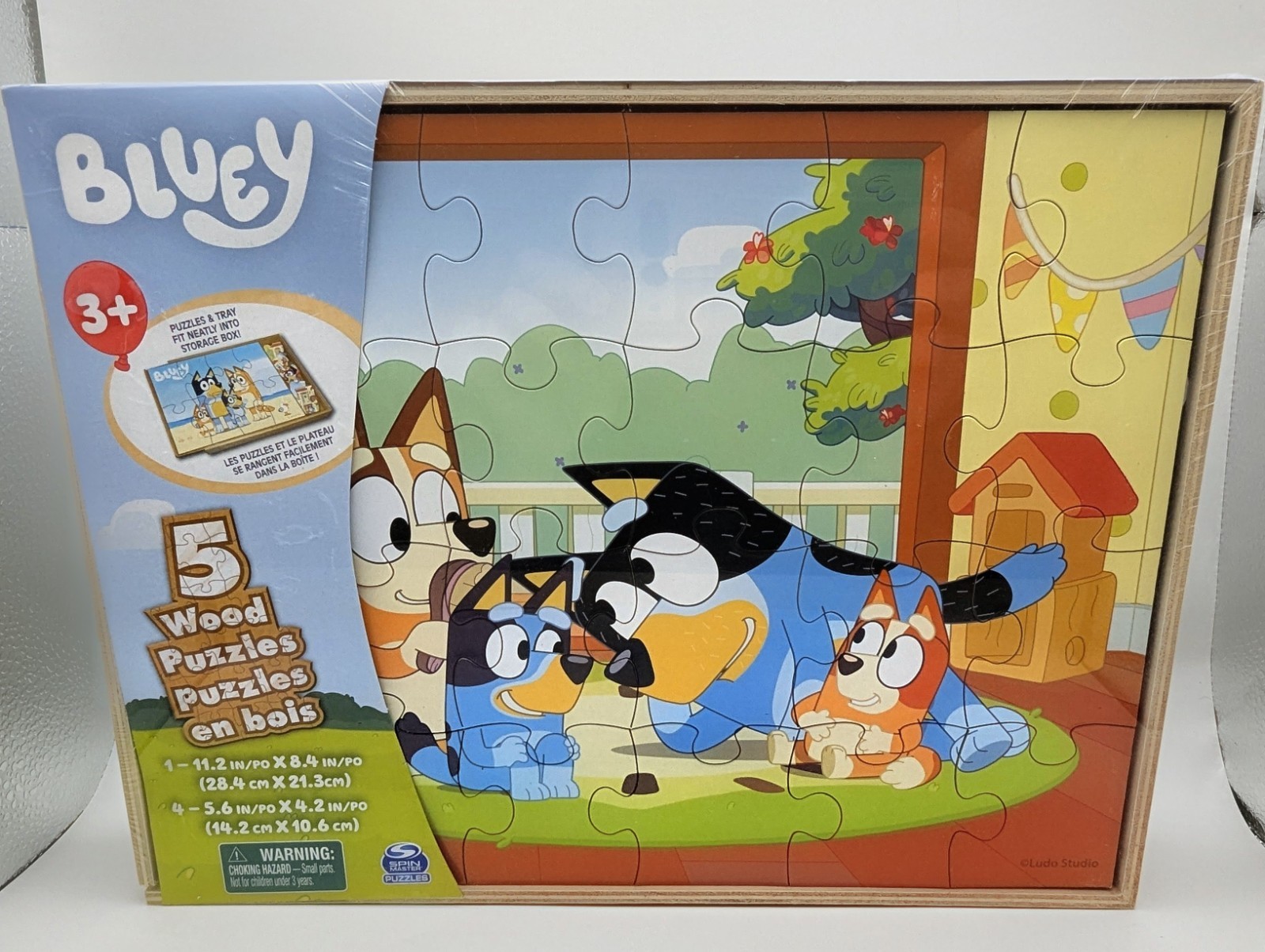 Spin Master Bluey 5-Pack Wooden Puzzle Set