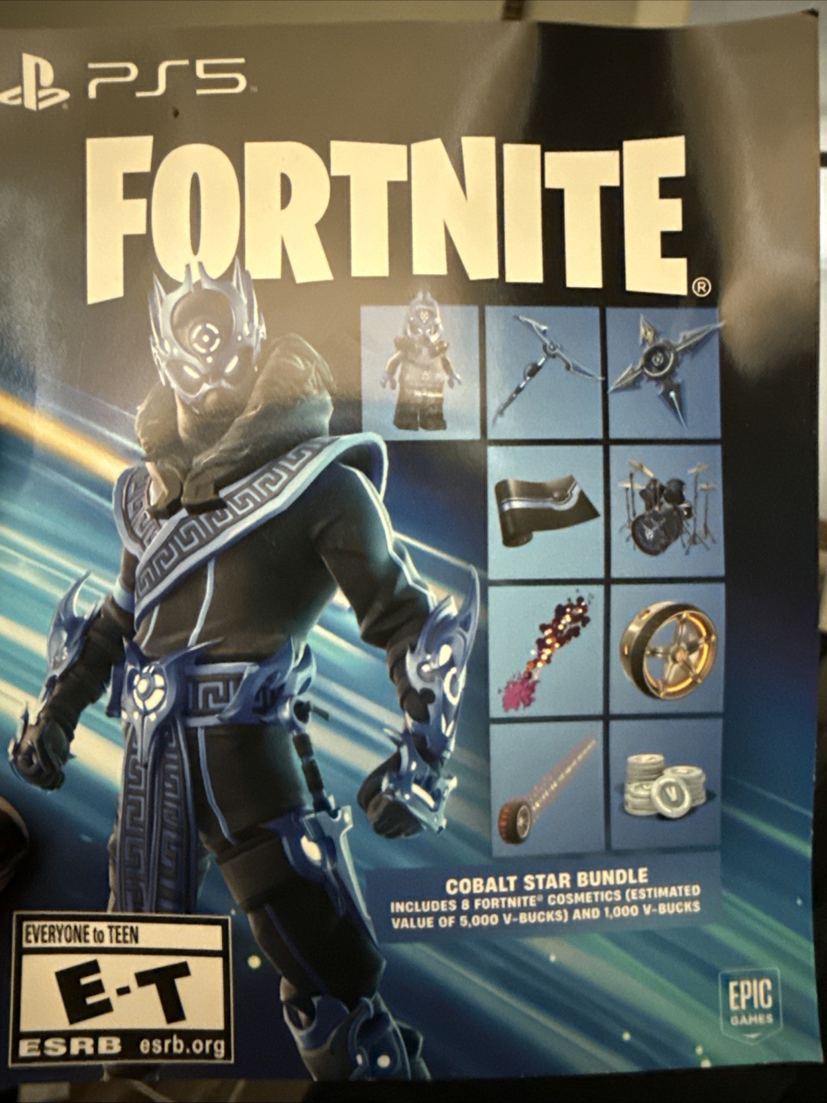 Sony PlayStation 5 Fortnite Cobalt Star Bundle with 1000 Vbucks PS5