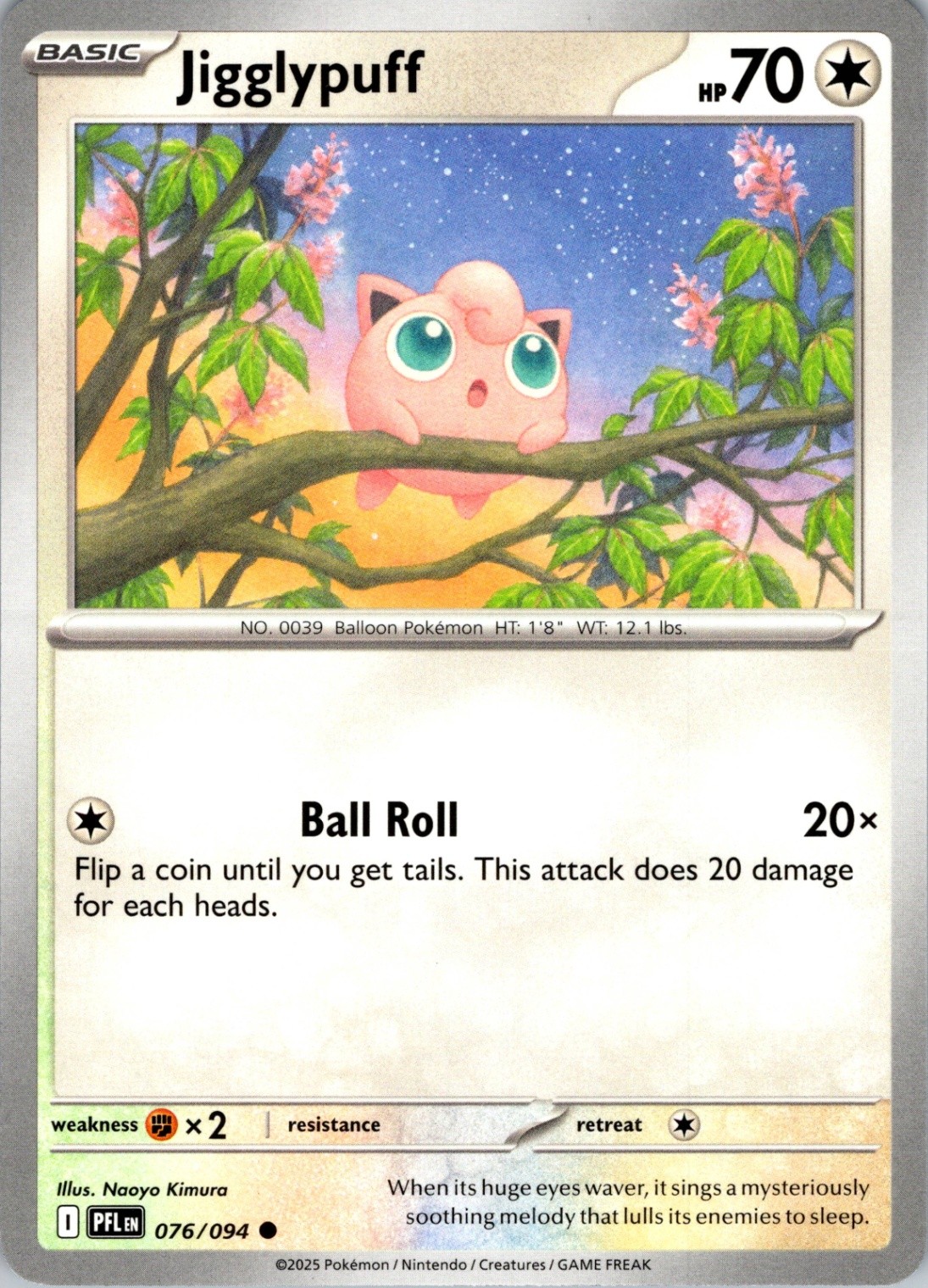 Jigglypuff Common ME02: Phantasmal Flames 076/094 NM Pokemon