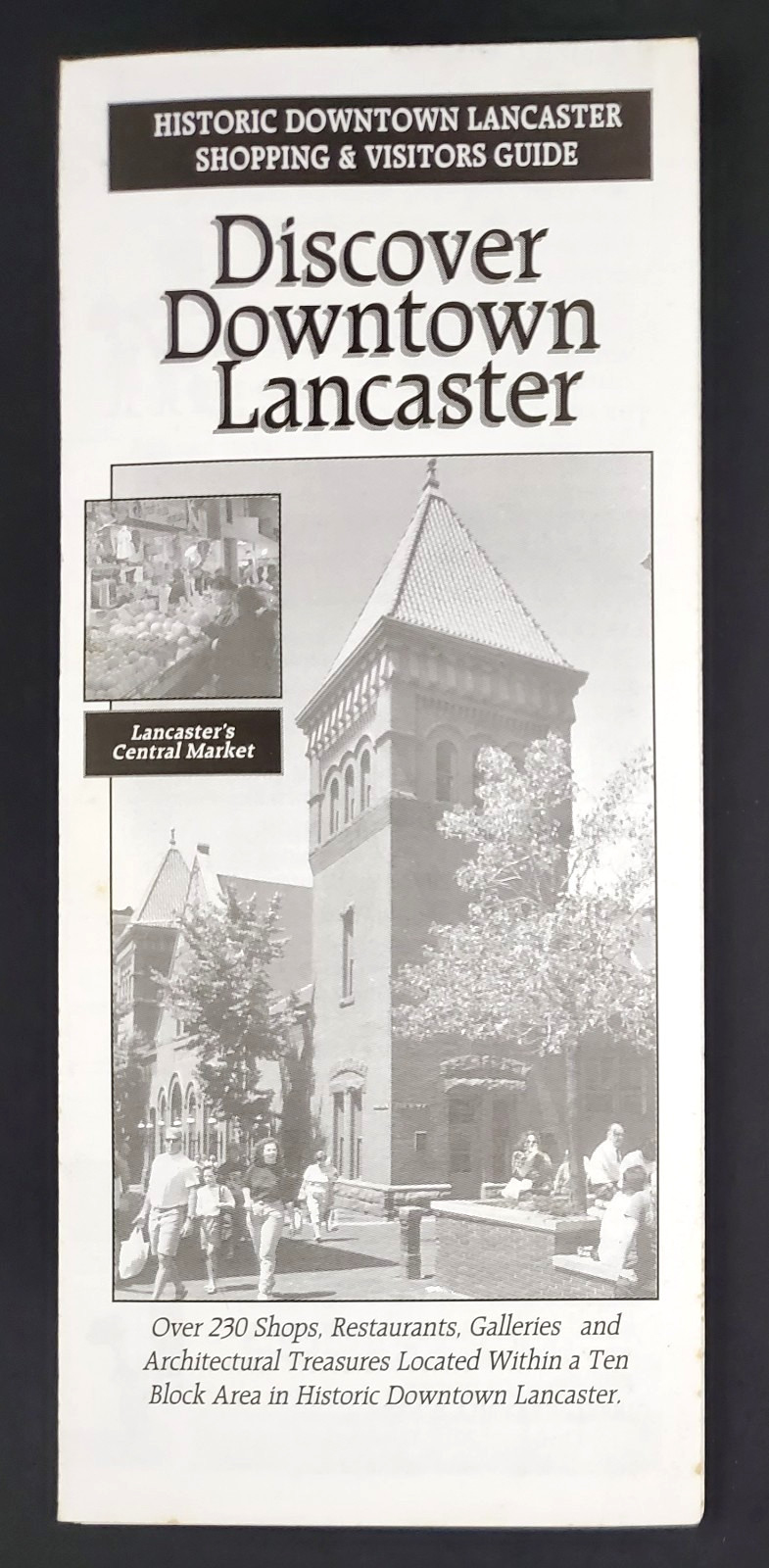 1990s Lancaster PA Downtown Tourist Shopping Guide Vintage Travel Brochure