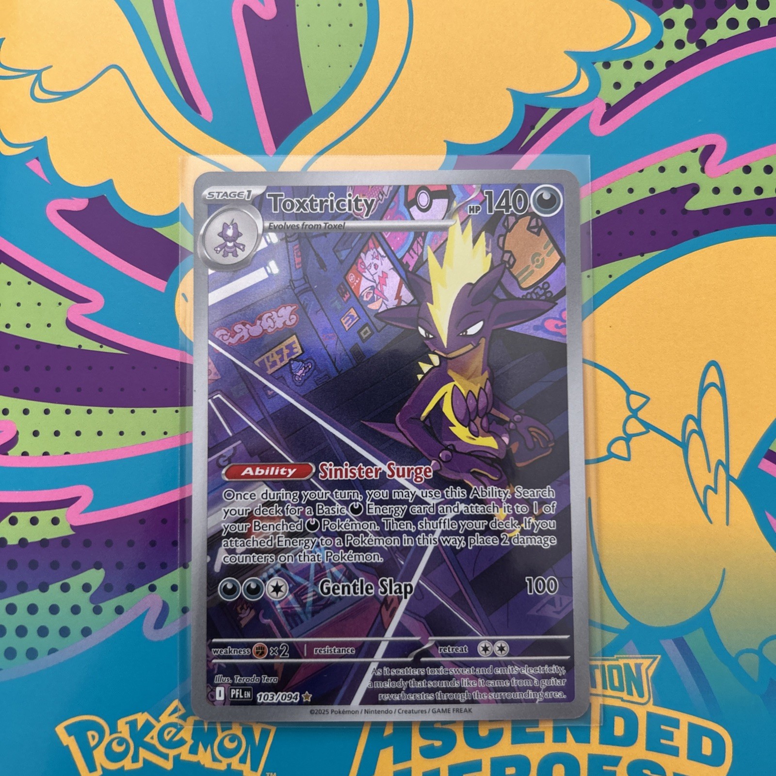 Pokémon TCG Toxtricity 103/094 Phantasmal Flames Full Art Illustration Rare NM