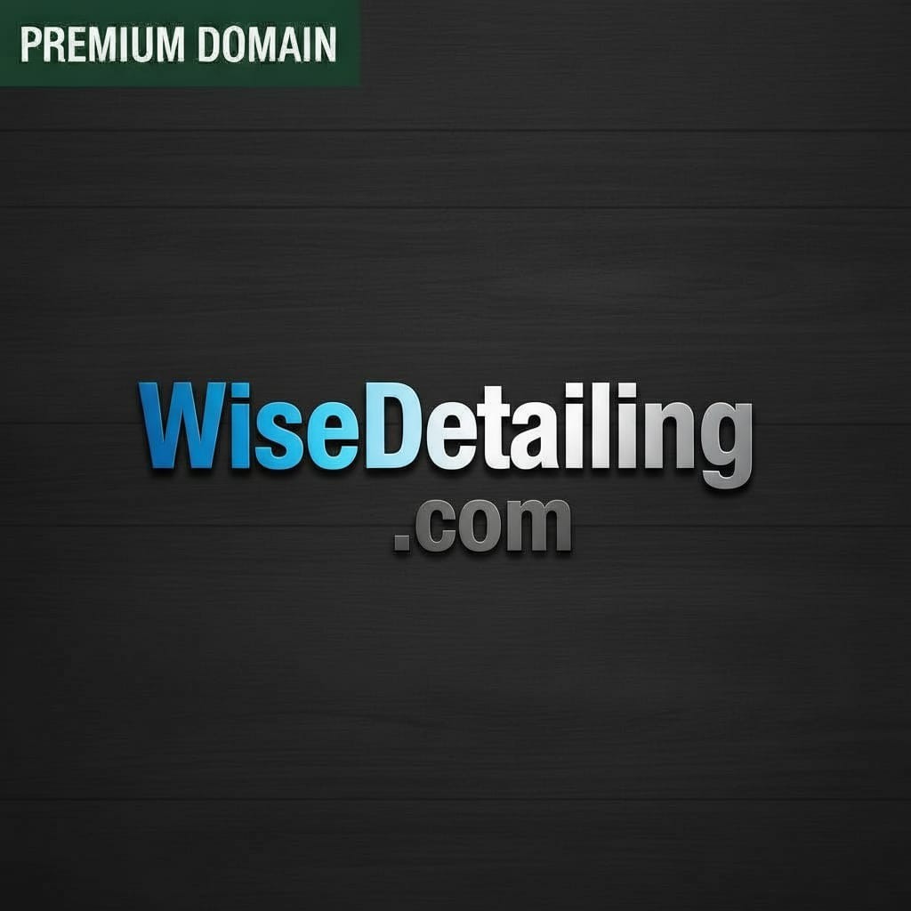 WiseDetailing.com – Premium Domain for Automotive Detailing, Auto Spa & Vehicle