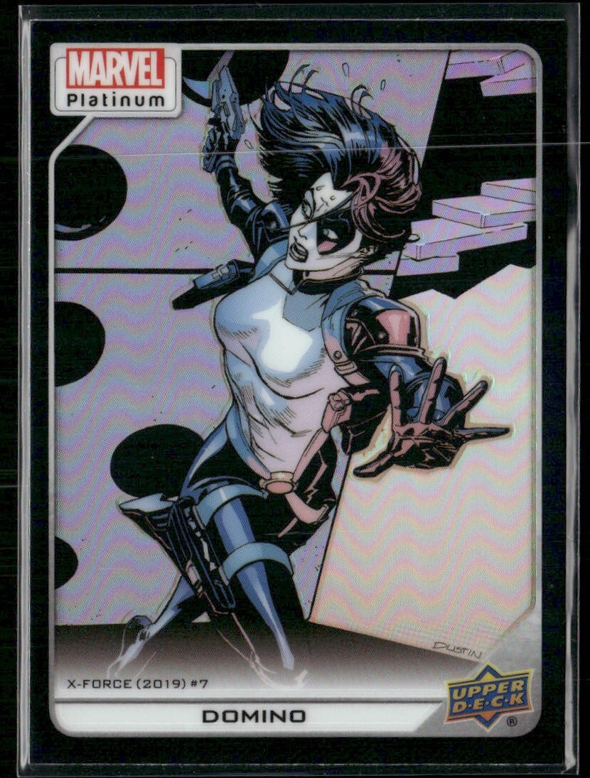 2023 Upper Deck Marvel Platinum Black Rainbow #107 - Domino