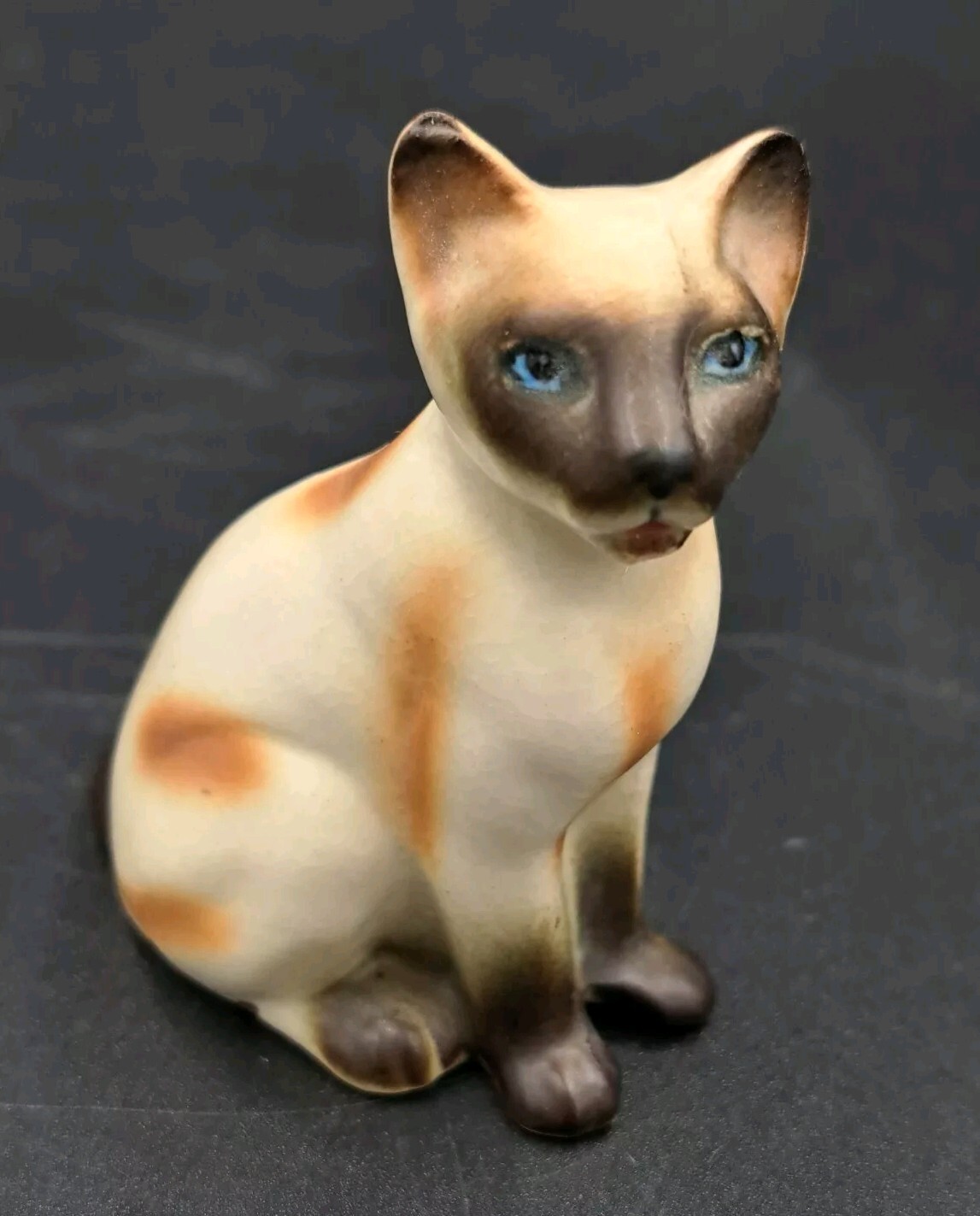 Vintage Lefton Siamese Cat Figurine Figure Ceramic 2441 2.5"