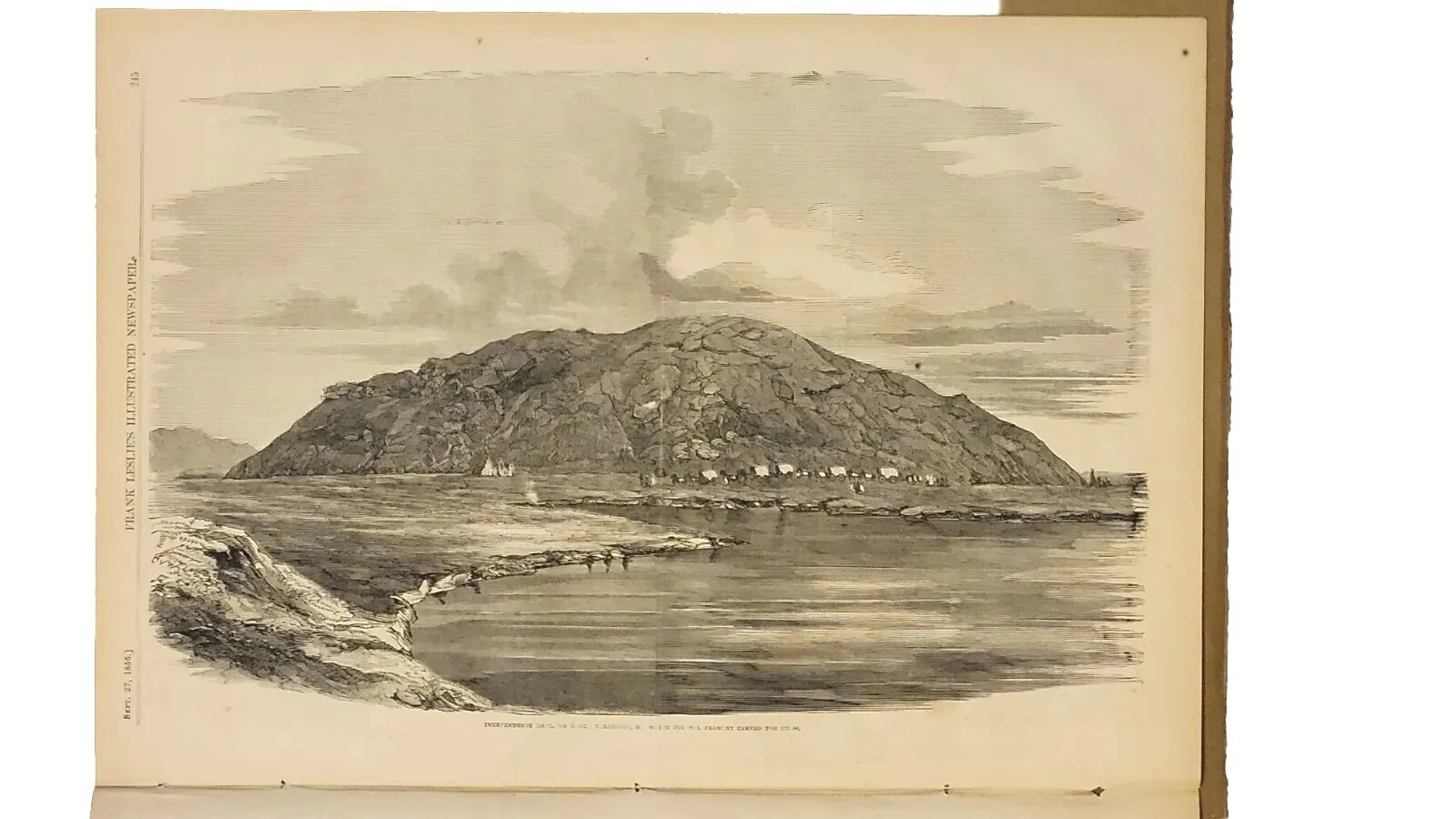 Frank Leslie's  9/27/1856 Nebraska Territory / Franklin Statue Boston Celebratio