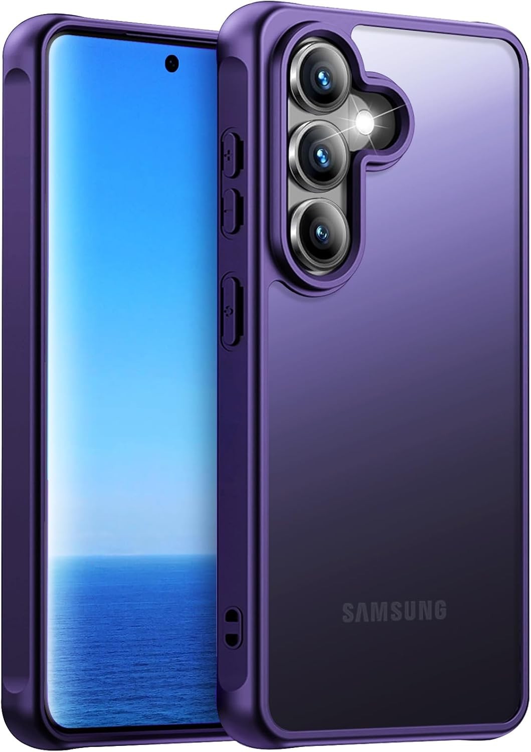 Samsung Galaxy S26 Matte Translucent PC Back TPU Protection Case