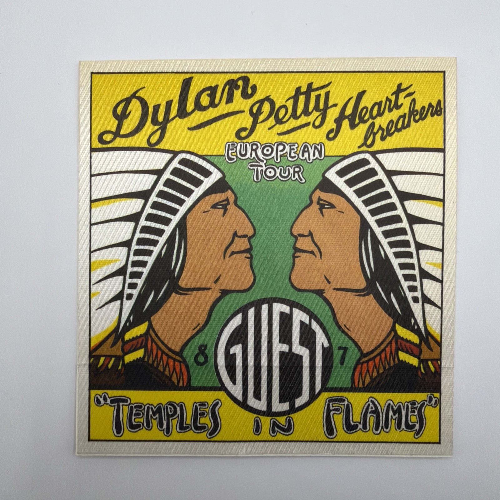 Tom Petty & Bob Dylan Backstage Pass - 1987 Cloth Pass