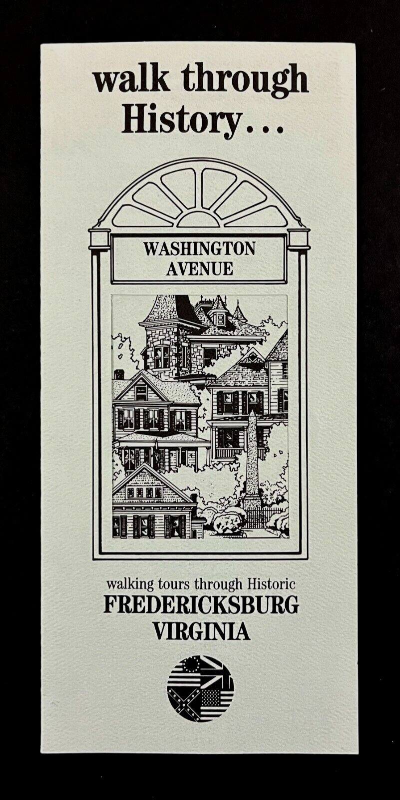 1970s Fredericksburg VA Walk Thru History Washington Ave VTG Travel Brochure