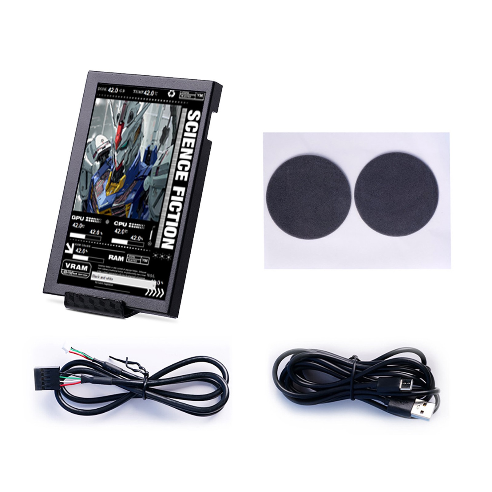 5" TYPE-C Secondary Screen IPS CPU GPU RAM Monitor Display Freely AIDA64 Bracket