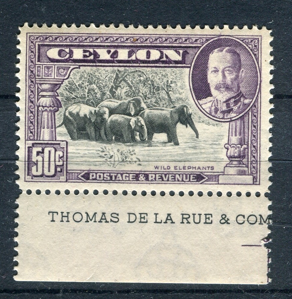 CEYLON; 1930 early GV Pictorial issue fine MINT MNH Margin 50c. value