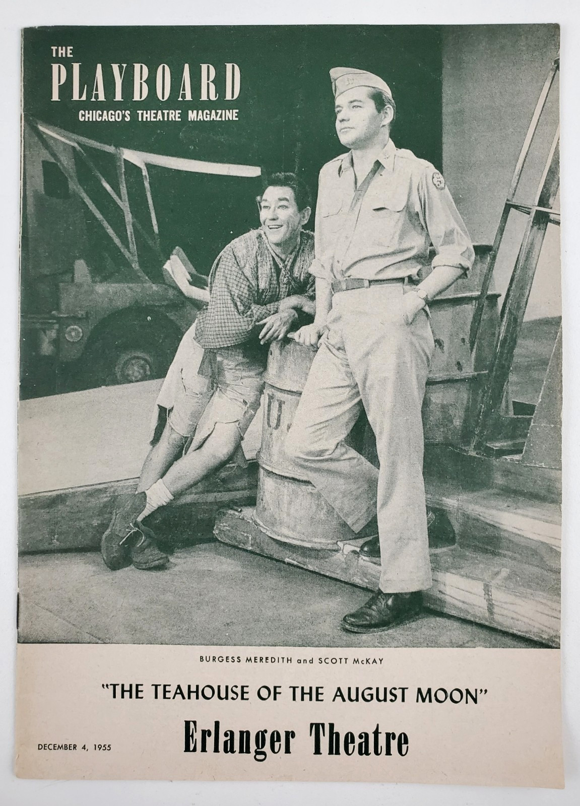 1955 Chicago IL Erlanger Theatre Teahouse August Moon Vintage Playbill Playboard