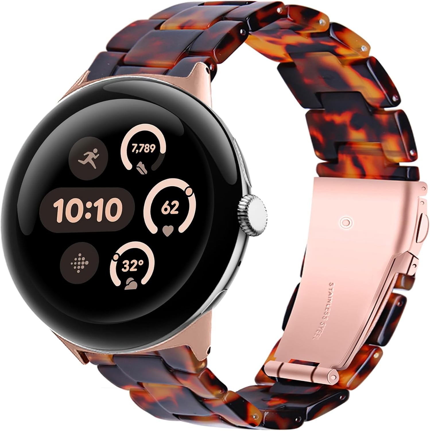 Resin Strap Compatible with Google Pixel Watch 4 41mm Lightweight Adjustable