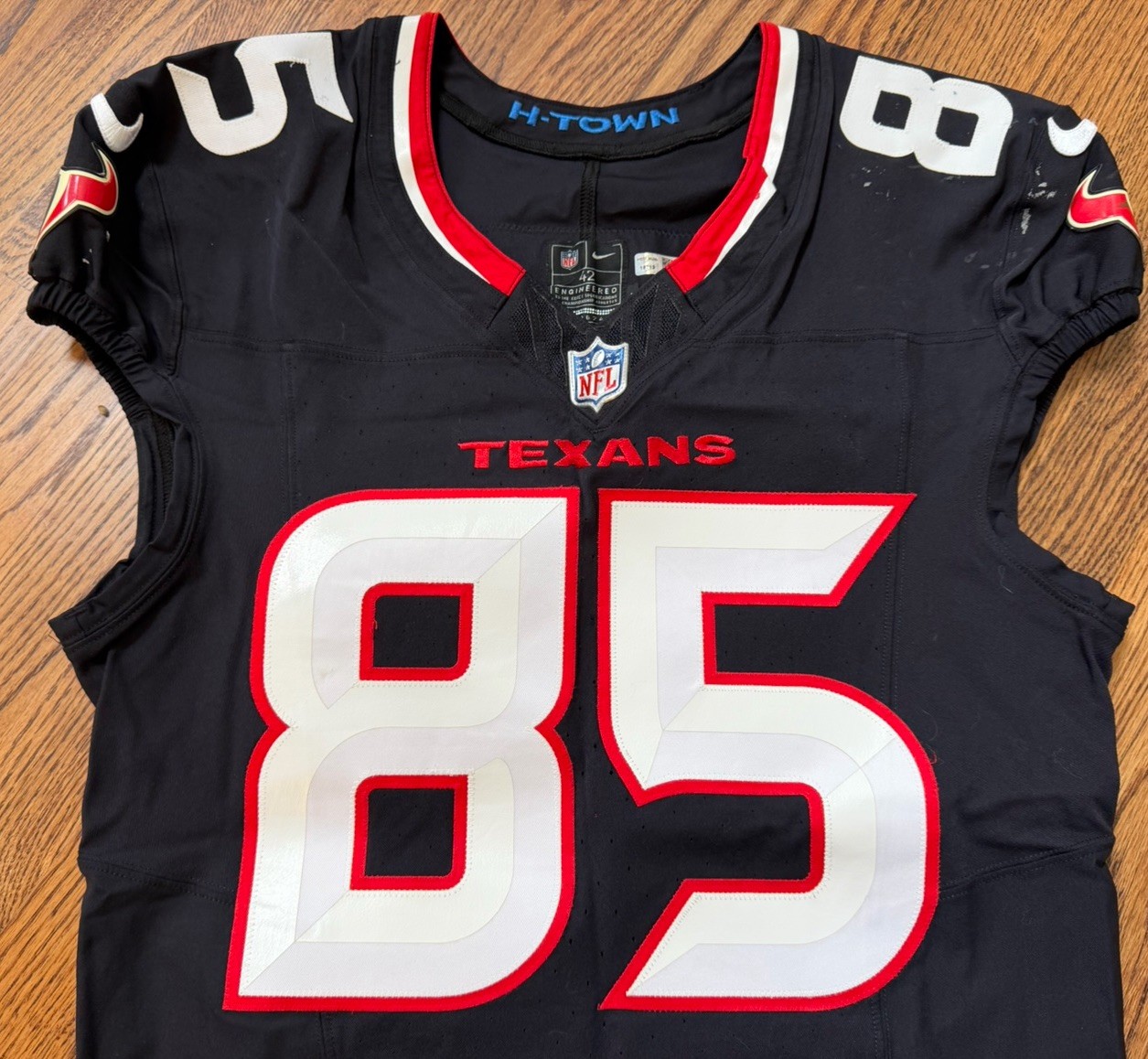 2025 Houston Texans Nike Game Used Alternate Jersey Vs Tennessee Titans