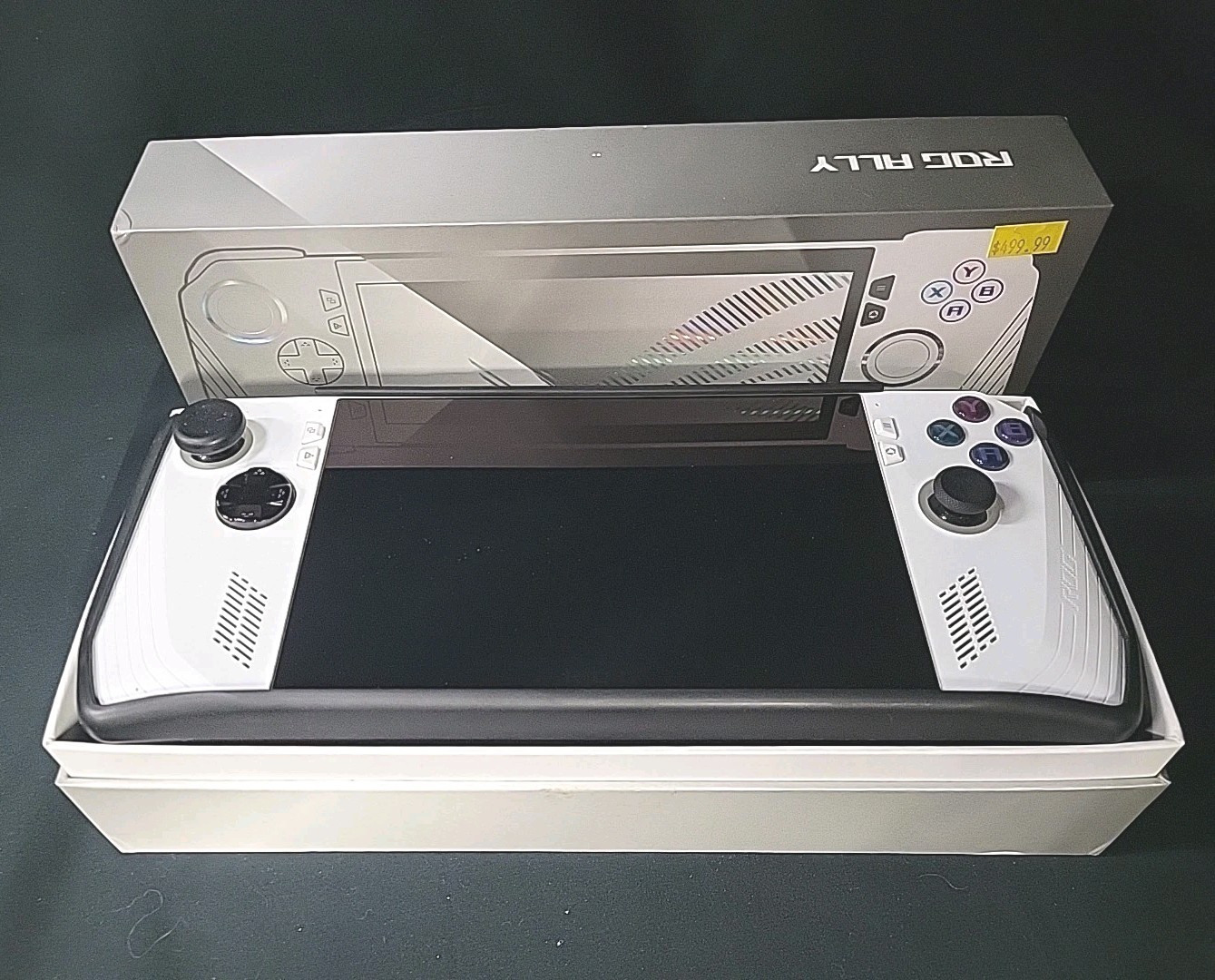 ASUS ROG Ally White Handheld Gaming PC Windows 11 Touchscreen RGB Lighting