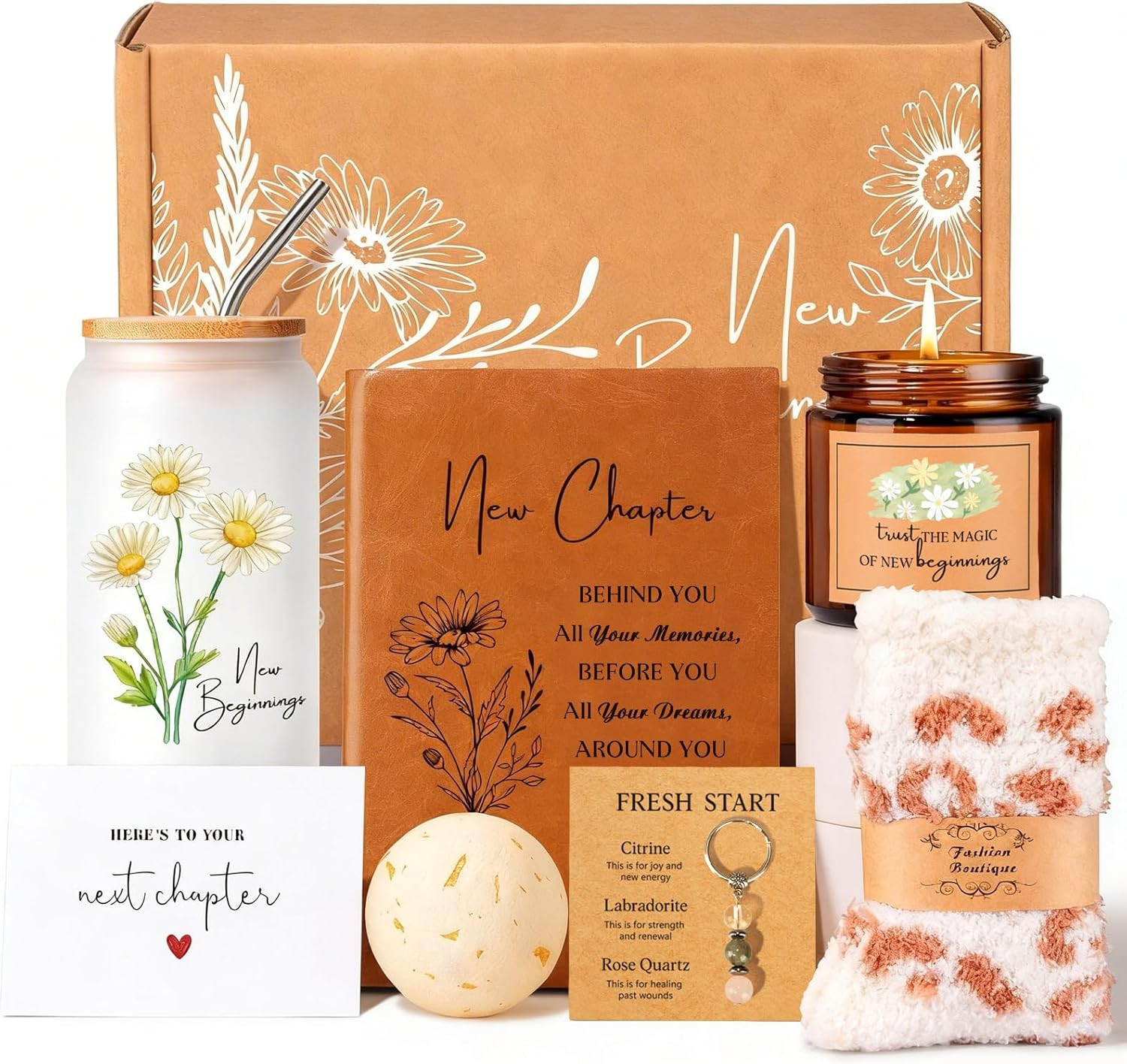 New Beginnings Gift Box for Women, Farewell Goodbye Gifts for Coworkers Leaving 