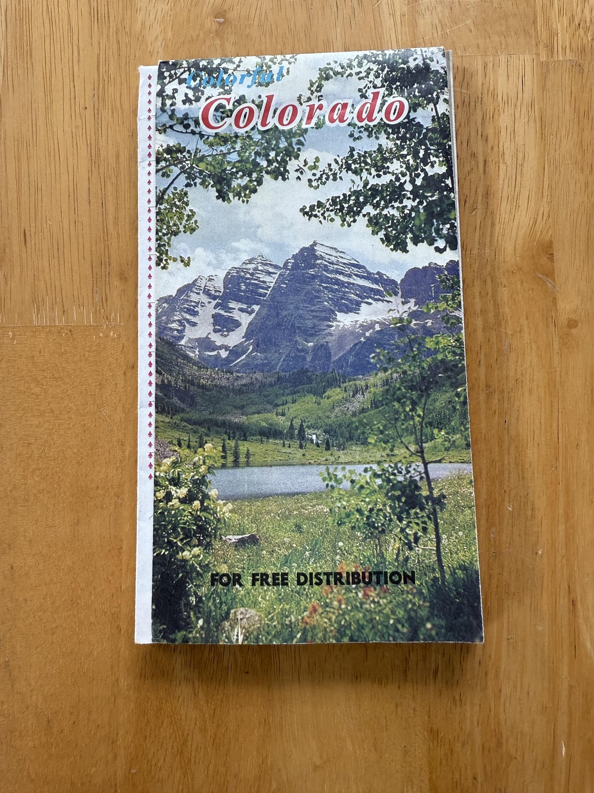 Vintage Colorado Official State Highway Road Map Travel Guide Folded Brochure