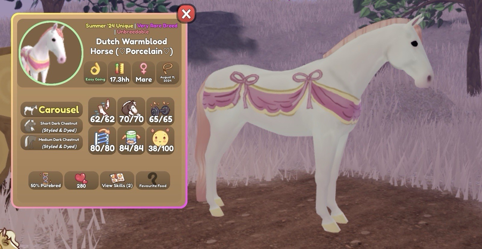 Dutch Warmblood Horse Very Rare Breed Summer '24 Unique Carousel