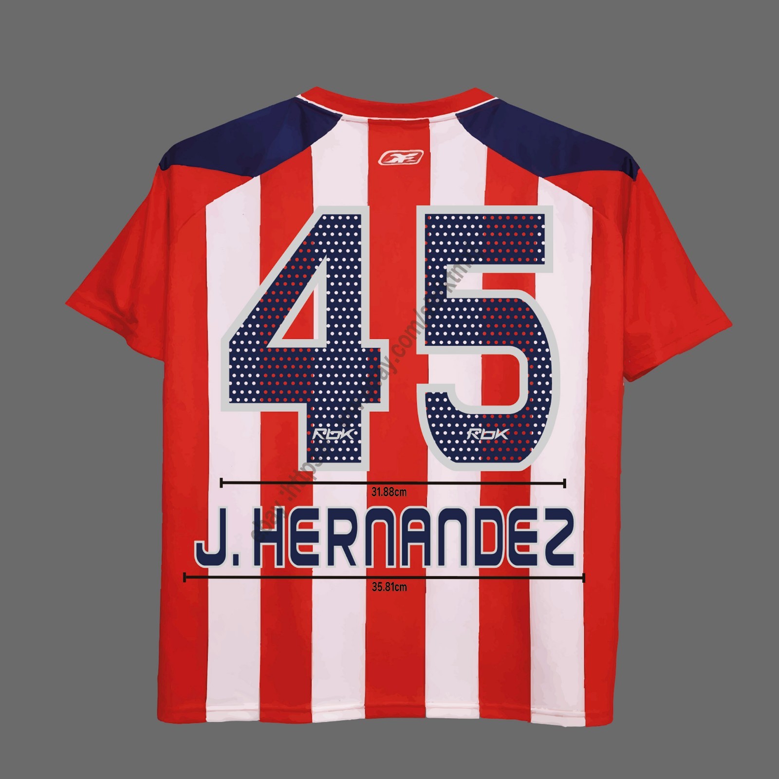 2006/07 Chivas Guadalajara CHICHARITO Home Jersey Name Set Heat Press Iron on