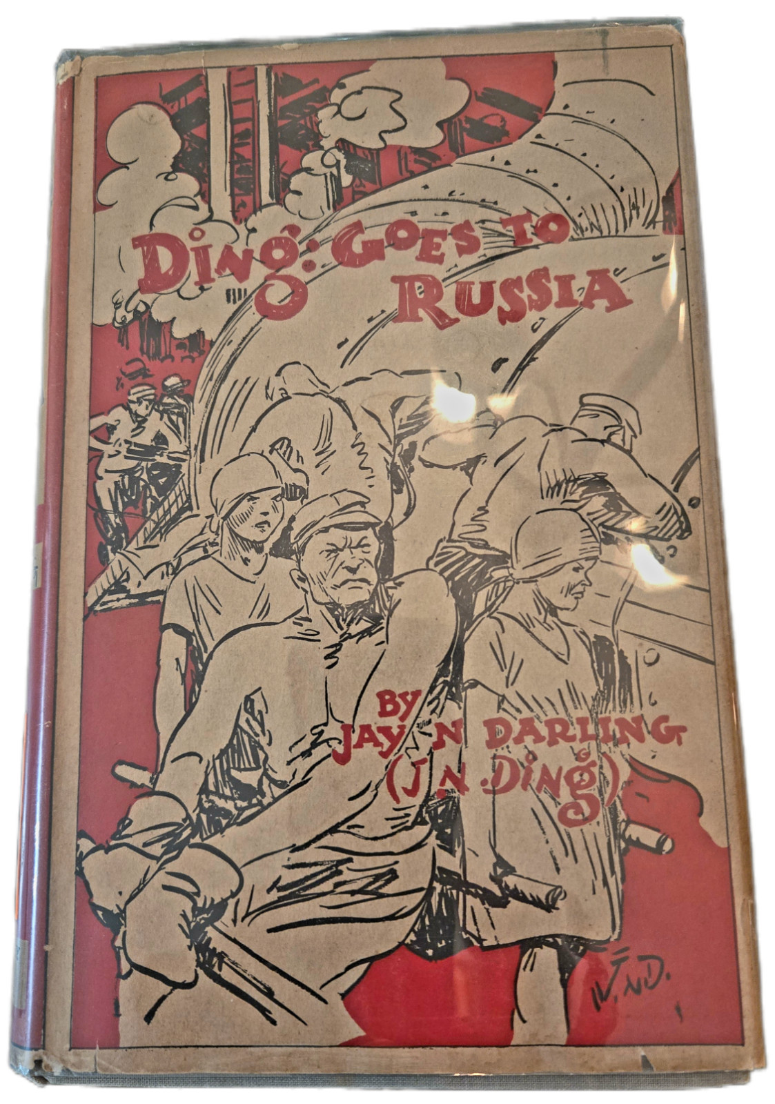 Ding Goes to Russia, 1932, SIGNED, Rare, HC, DJ