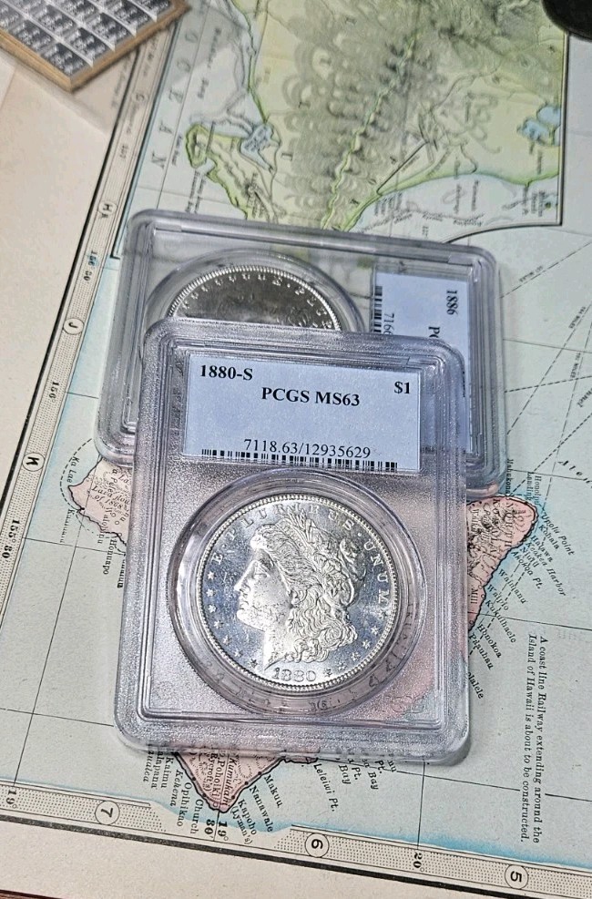 Stunning!!! 1880 S Morgan Silver Dollar $1 PCGS Certified  90% Silver