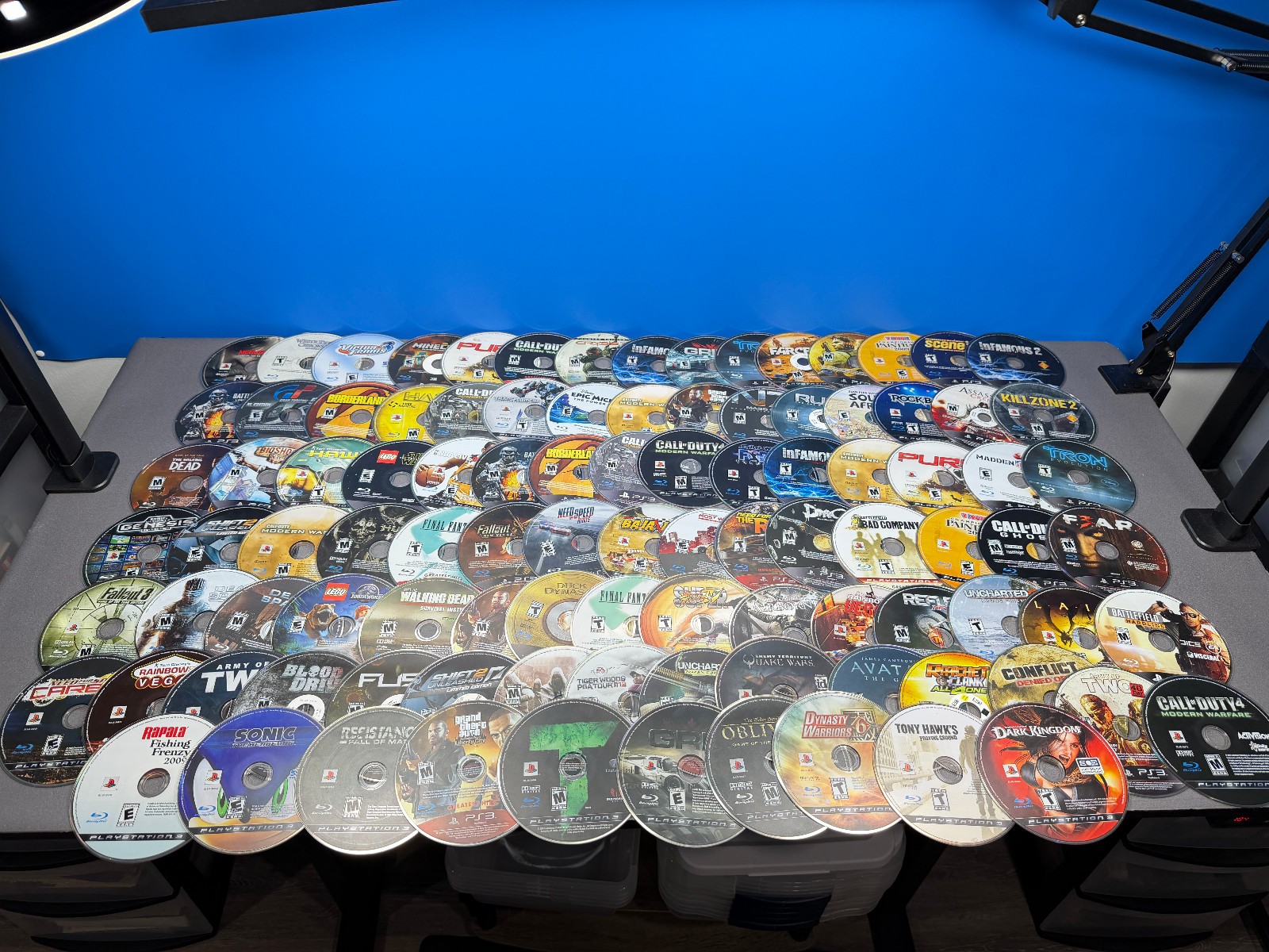 PS3 PLAYSTATION 3 LOT OF 100 DISC ONLY GAME GAMES DISCS COD GTA LEGO SONIC METAL