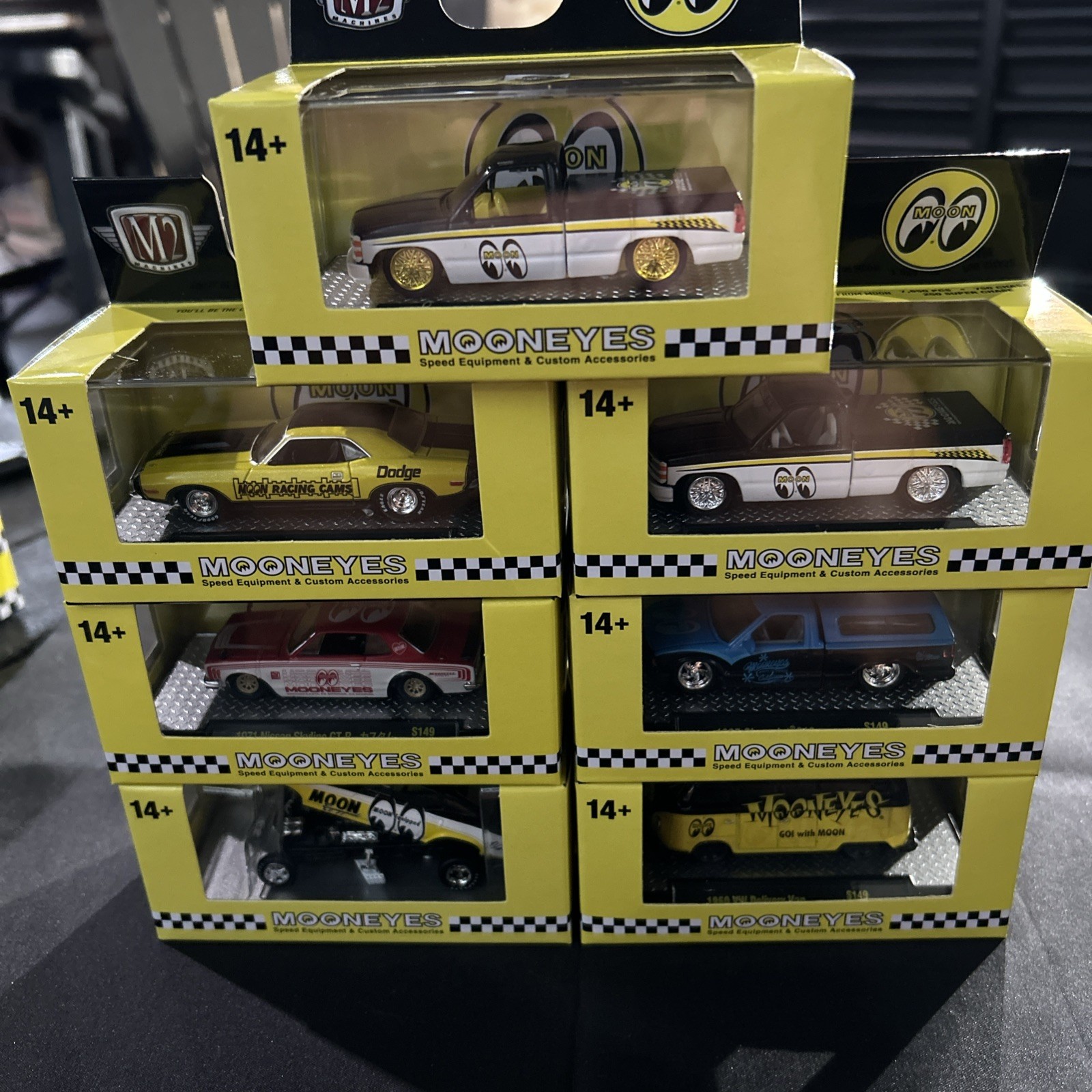 M2 Machines Mooneyes Set Of All 6 & Bonus With C1500 CHASE!!!!