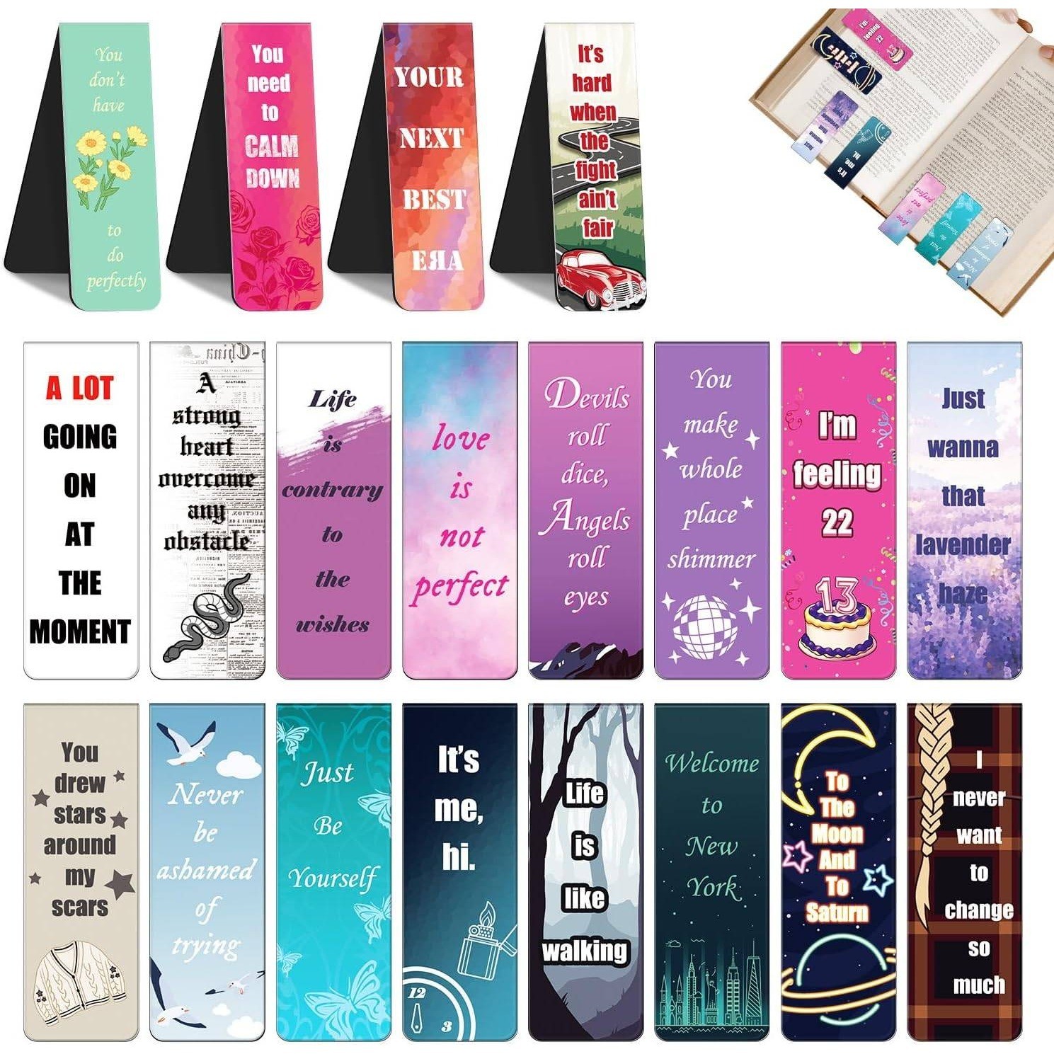 Set of 20 Magnetic Bookmarks Music Inspired Book Marks Singer Book Accessories