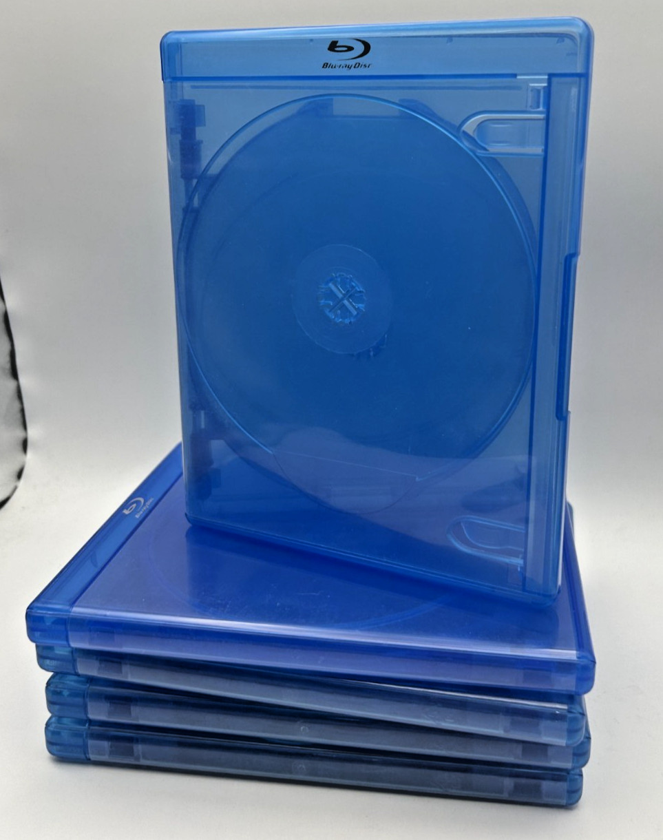 5 x Viva Elite 6-Disc ~14mm wide Premium Bluray Replacement Case - LIKE NEW