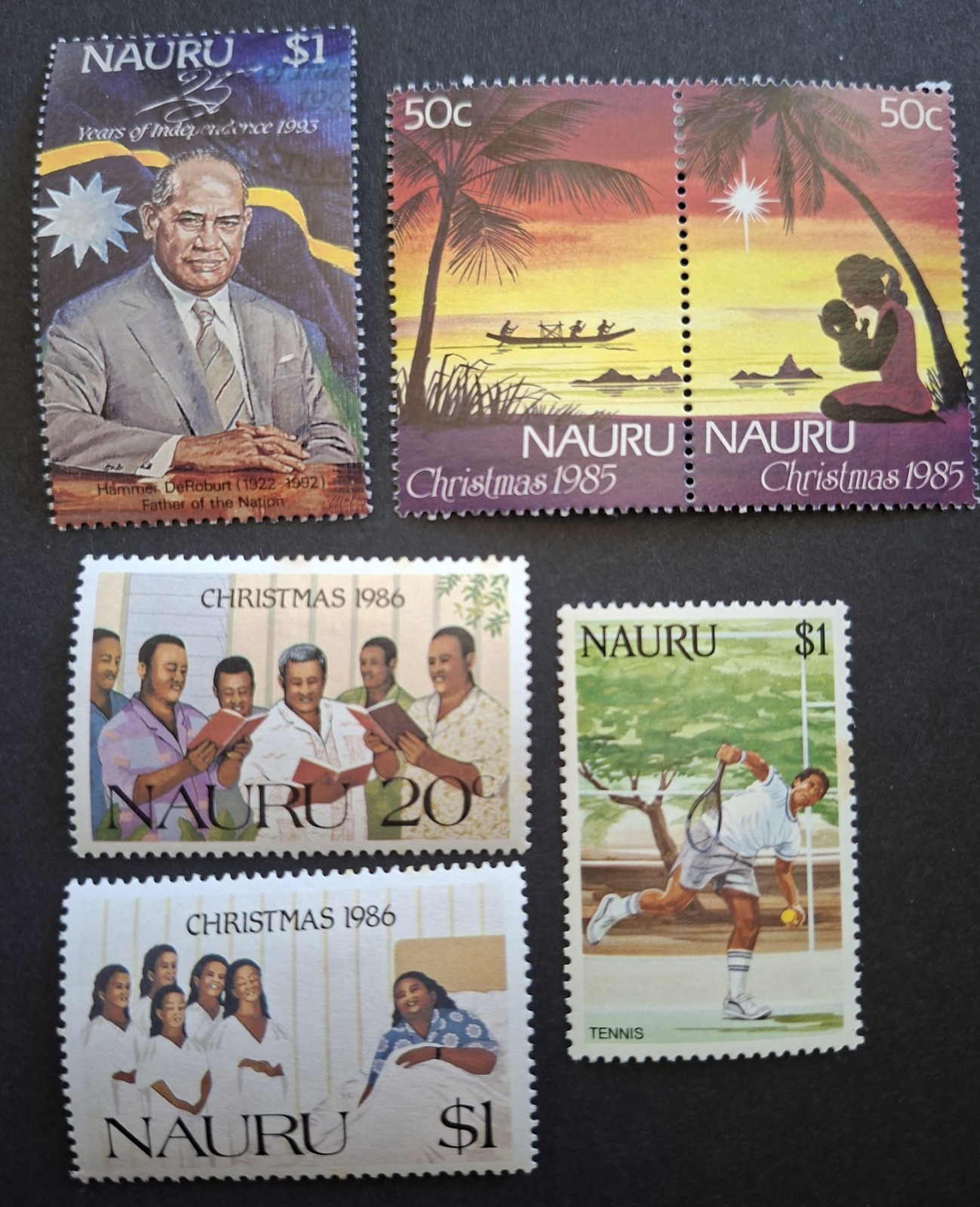 NAURU 1985/86 -MINT HINGED - "SELECTION " TONING PRICED TO SELL