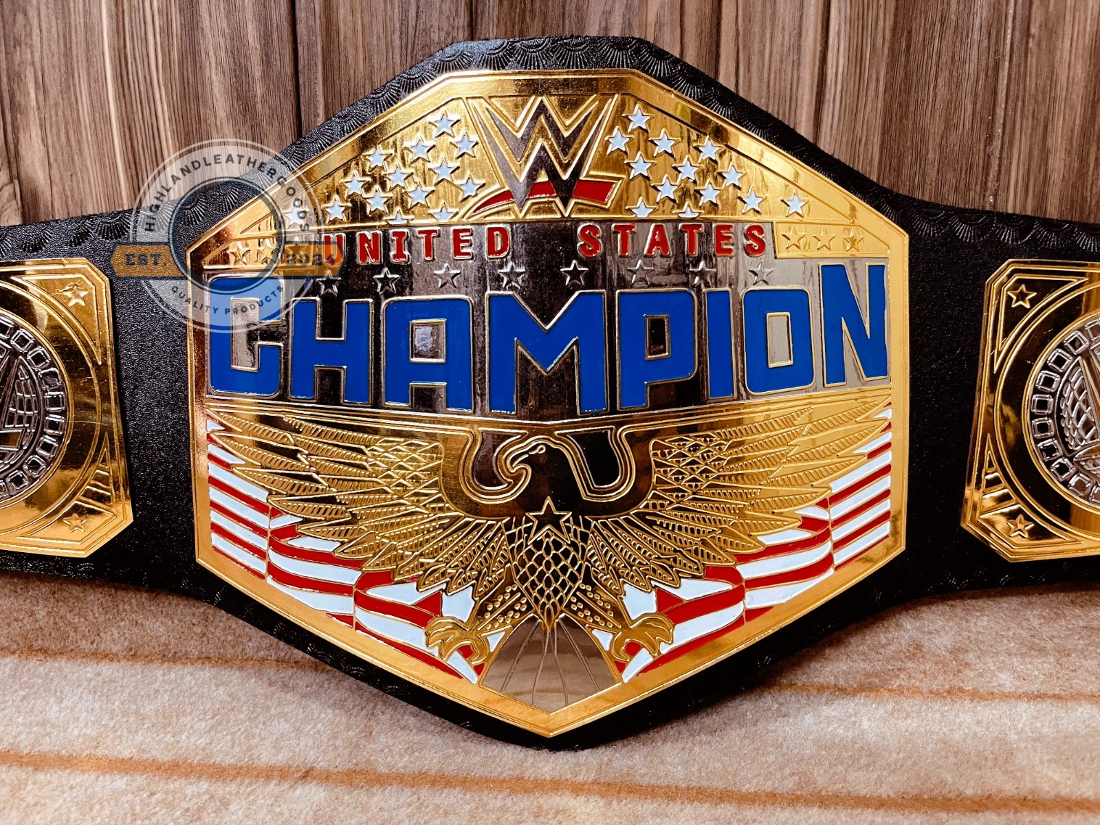 United States Championship Wrestling Replica Title Belt 2mm Brass Adult Size