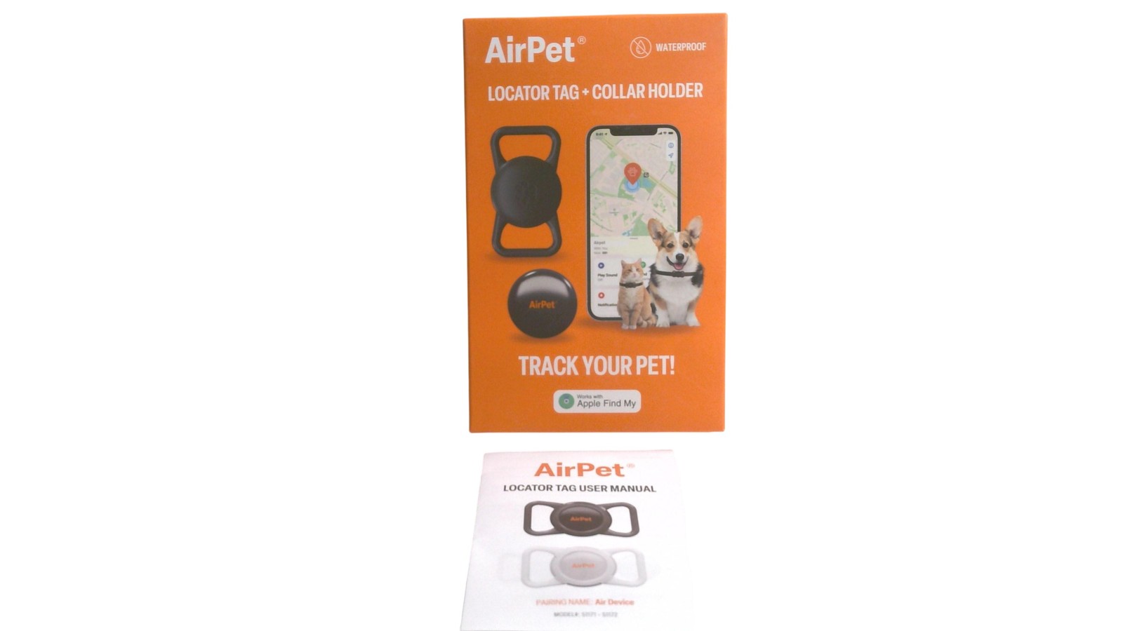 AirPet Locator Tag & Collar Holder Waterproof Dog Pet Tracker Apple Find My